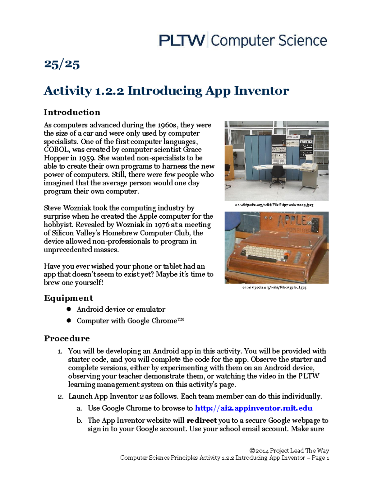 Copy of 1.2.2.A Introducing App Inventor - 25/ Activity 1.2 Introducing ...