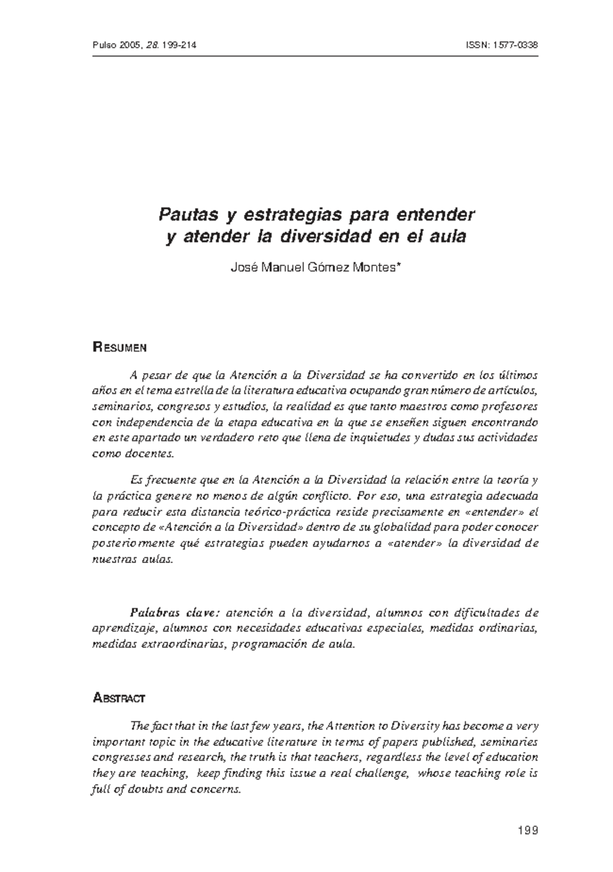Pautas y Estrategias para Atender la Diversidad en el Aula - Sesión 6 ...