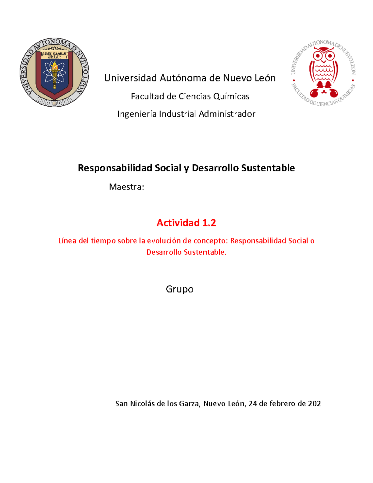 Act1 - Actividad 1 - Universidad Autónoma de Nuevo León Facultad de ...