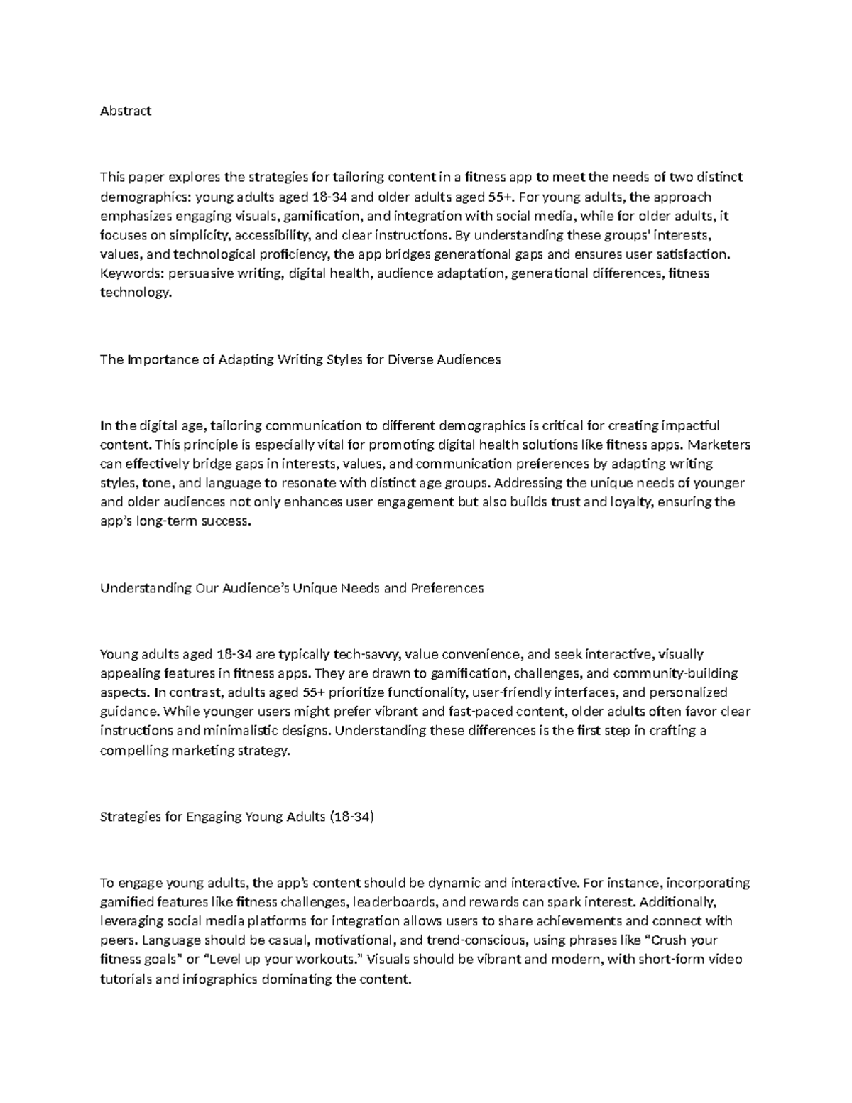 English Assignment - Abstract This paper explores the strategies for ...
