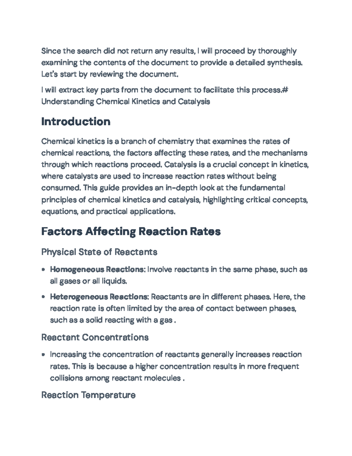 Understanding Chemical Kinetics and Catalysis: Key Concepts (CHEM 101 ...