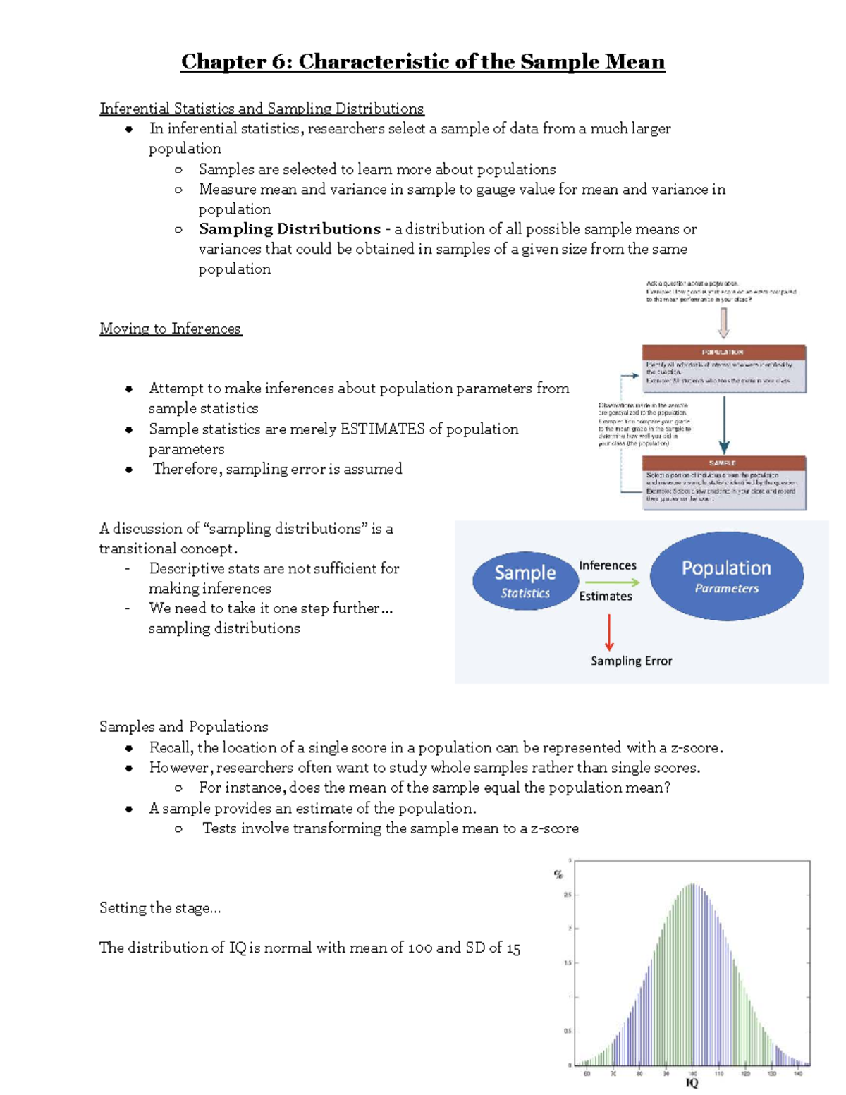 HTH 320 Final Exam Notes: Understanding Sampling Distributions and Mean ...