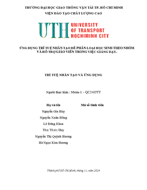 [Solved] Ti ang hc mn Tr tu nhn to v ng dng hy gip ti phn bit chi tit ...
