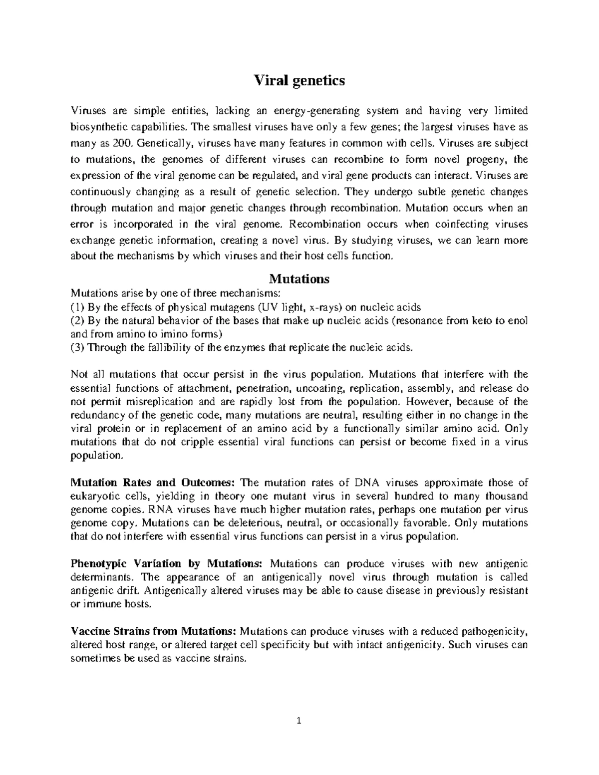 Genetics Revision Notes for Final Exam Preparation - Studocu