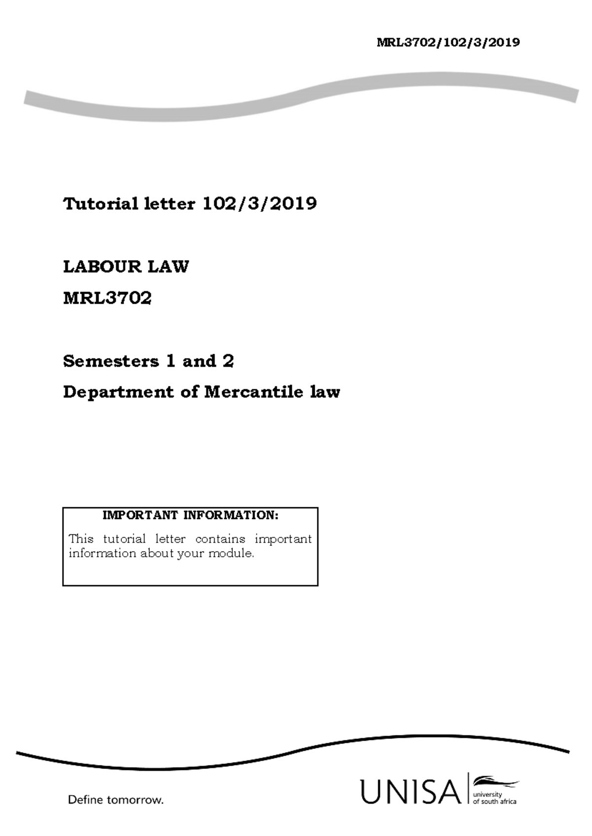 Official Study Guide for MRL 3702: Labour Law Overview and Key Concepts ...