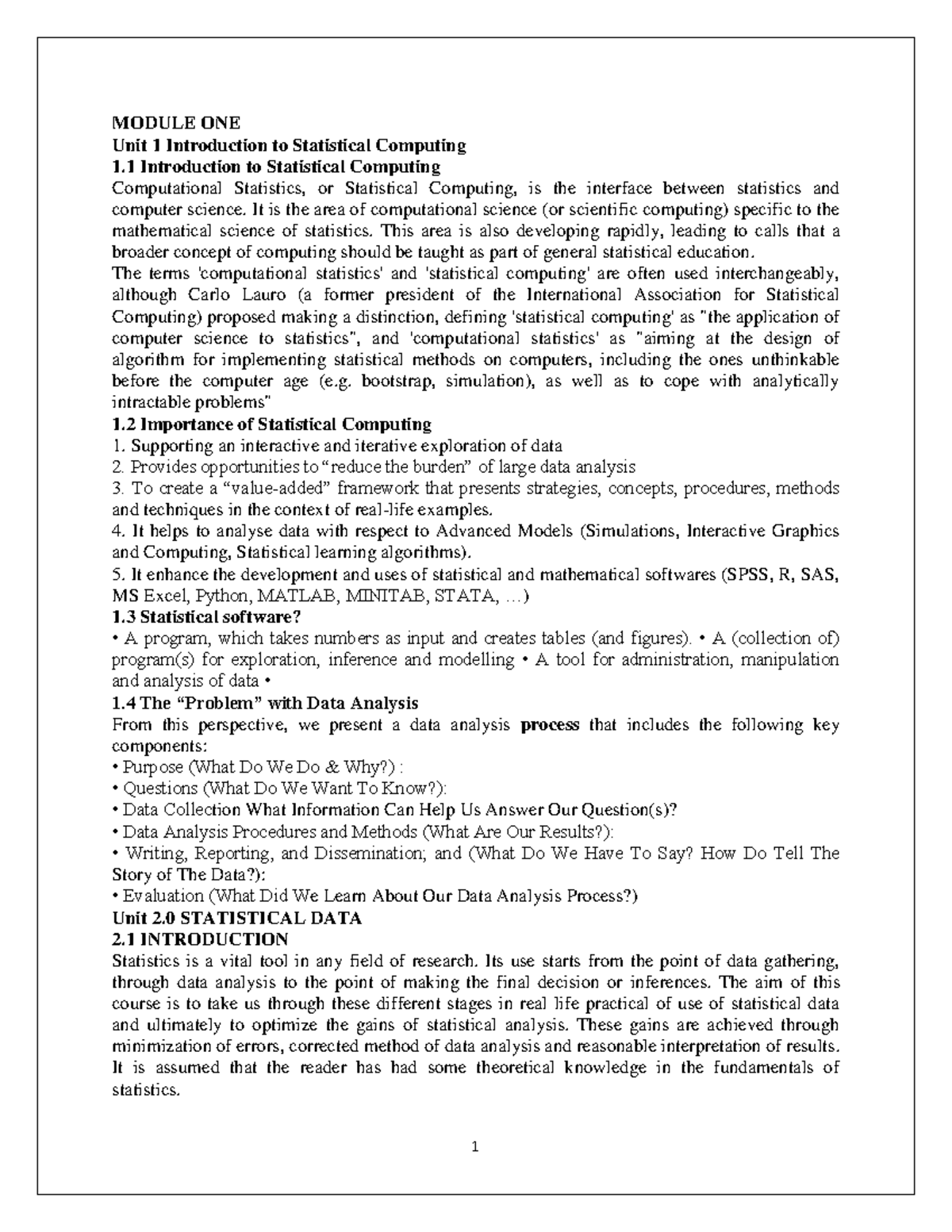 Final Exam Notes for STA 113: Introduction to Statistical Computing ...