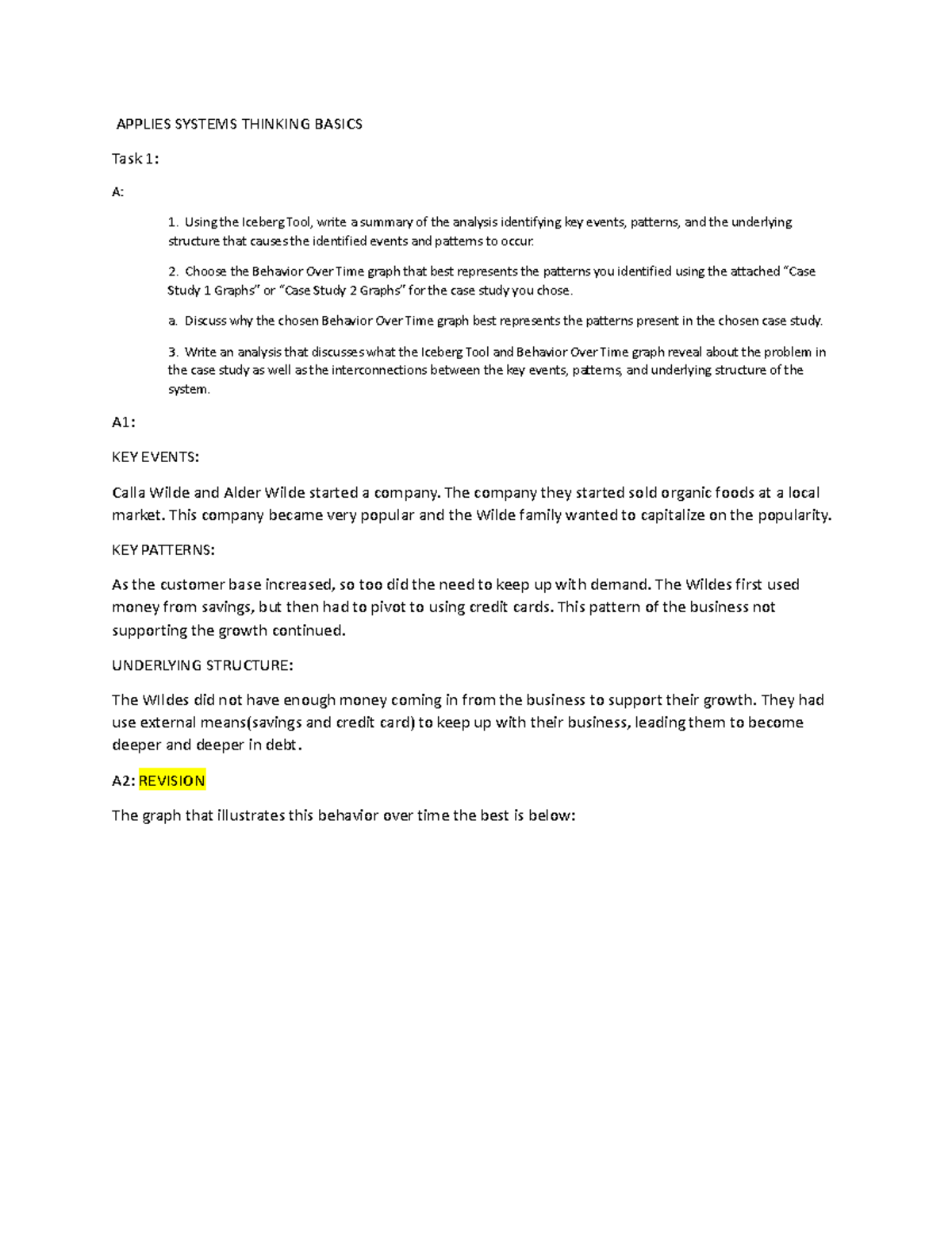 D372 Task 1 - a4wtw4e - APPLIES SYSTEMS THINKING BASICS Task 1: A: 1 ...
