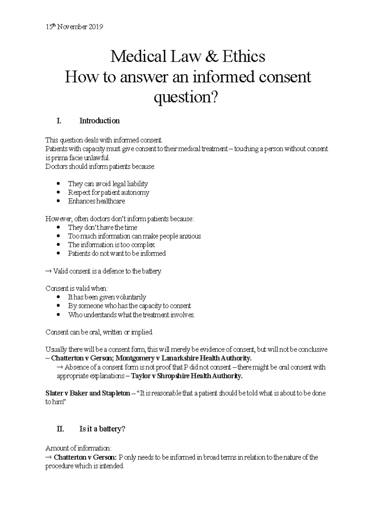 LAW05 1 Medical Law Mock Exam 2024 - LAW051: Medical Law and Ethics I ...