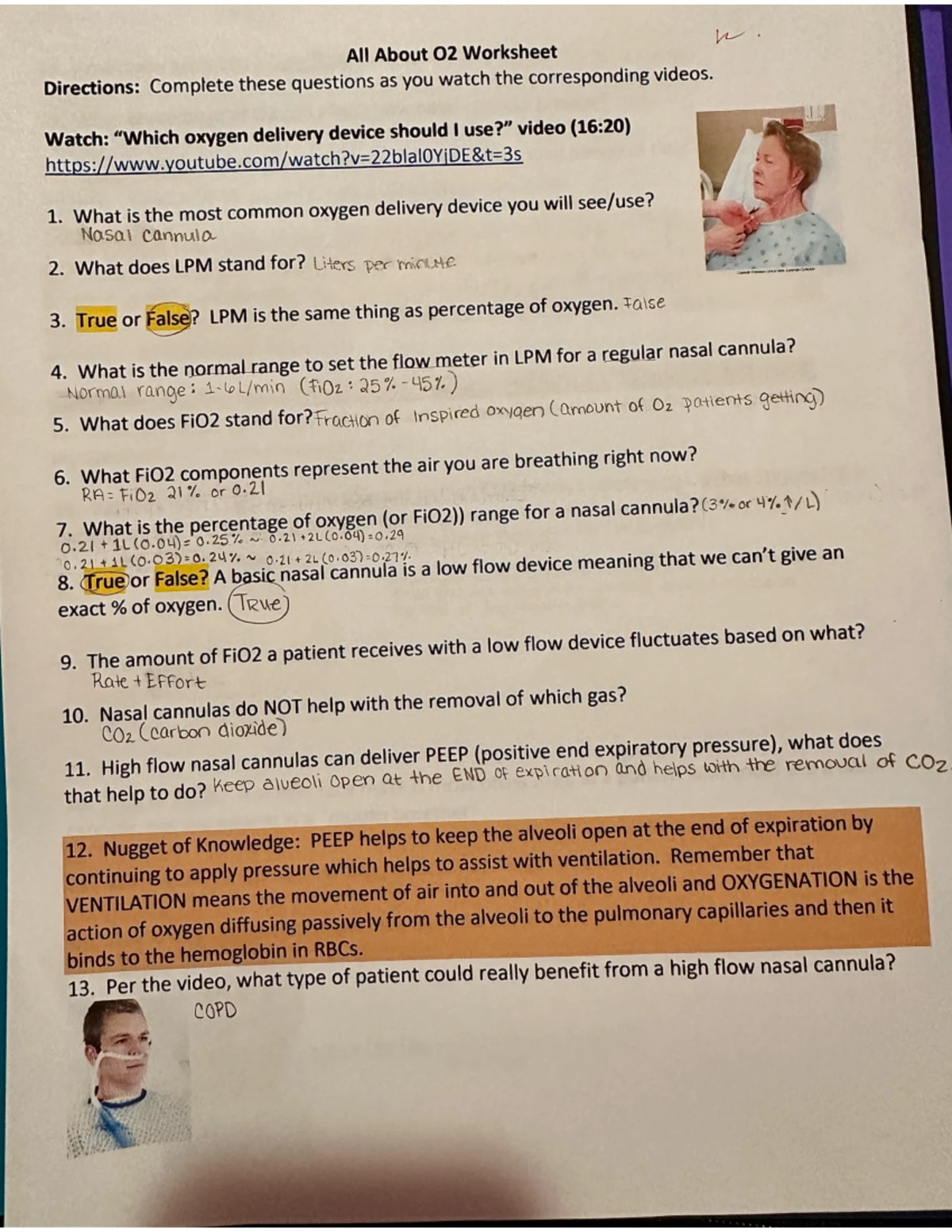 All About O2 Worksheet - Student Guide for DCN Course - Studocu
