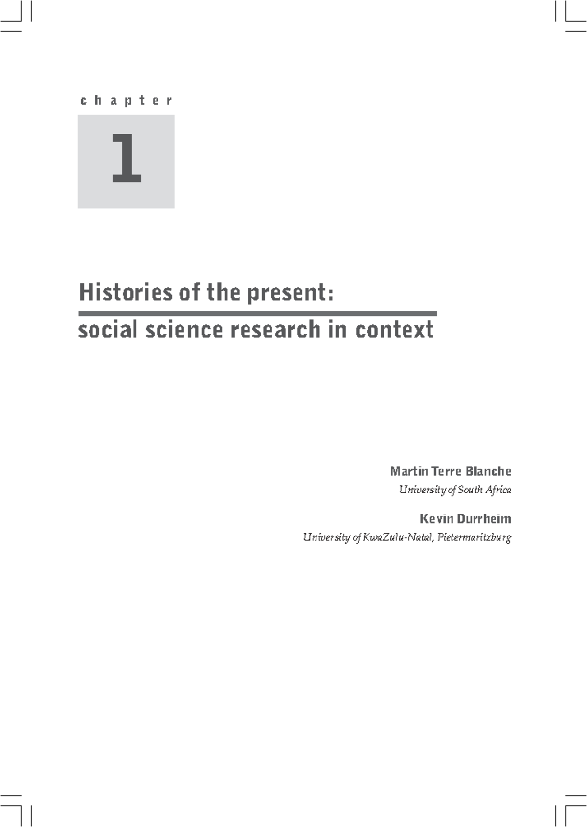TDP 1: PSY2015F Chapter 1 - Histories of Social Science Research - Studocu