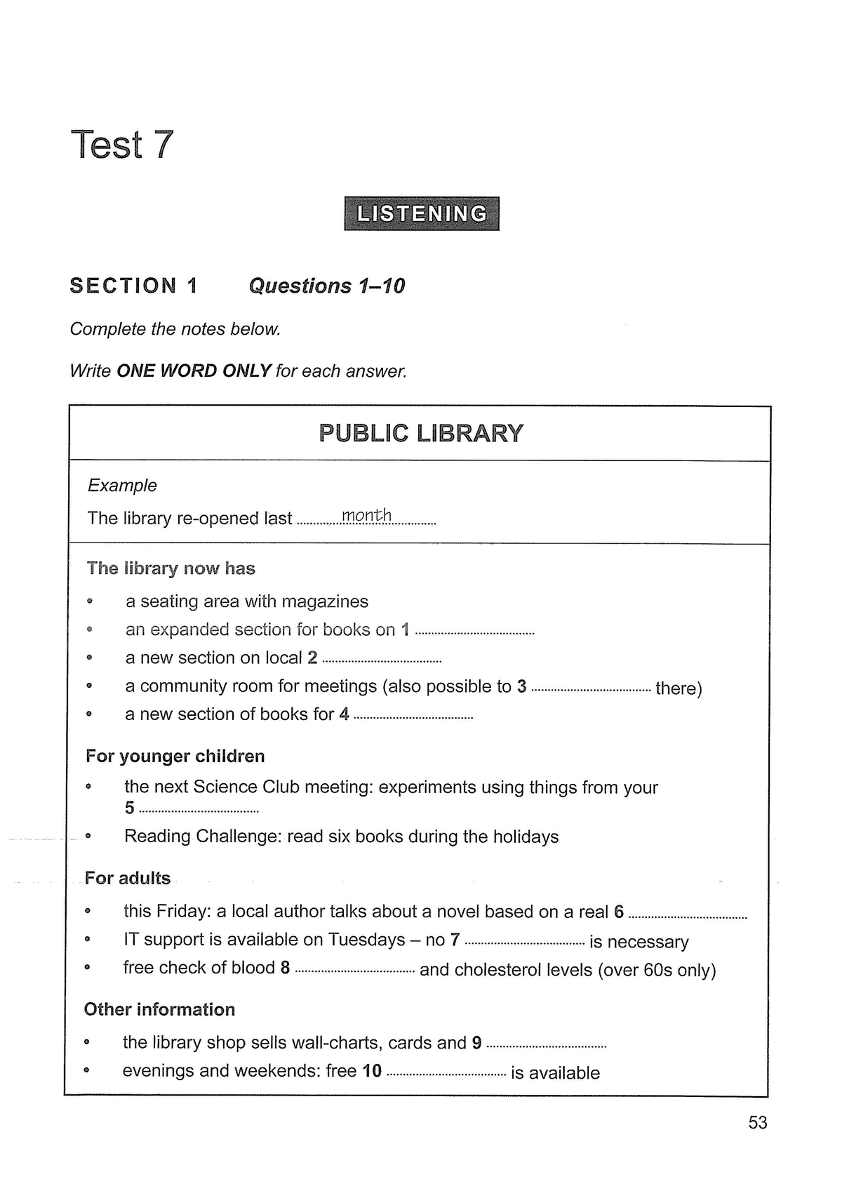 CAM 12 TEST 7 - Listening and Reading Comprehension Questions - Studocu