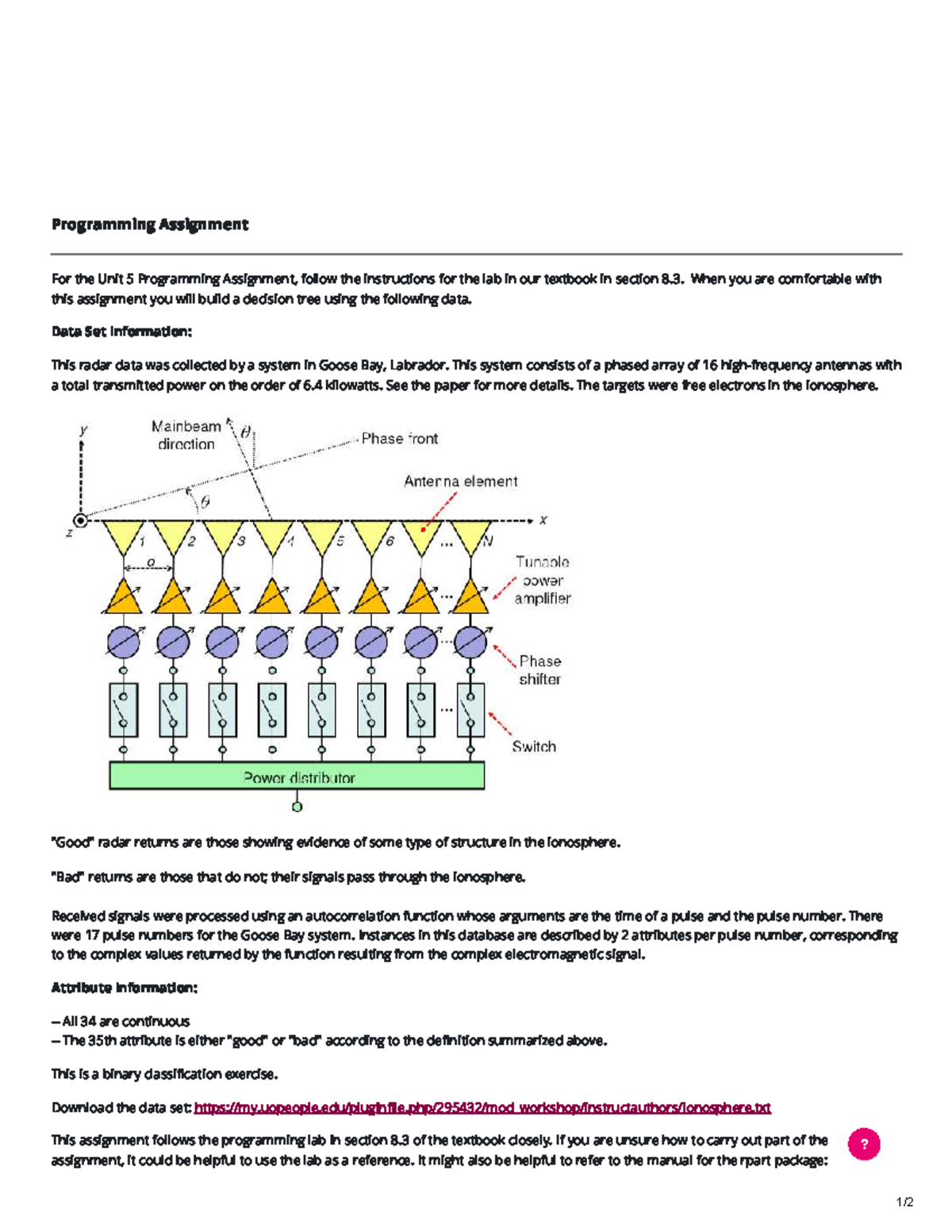 Programming Assignment: Decision Tree Lab (Unit 5) - Studocu