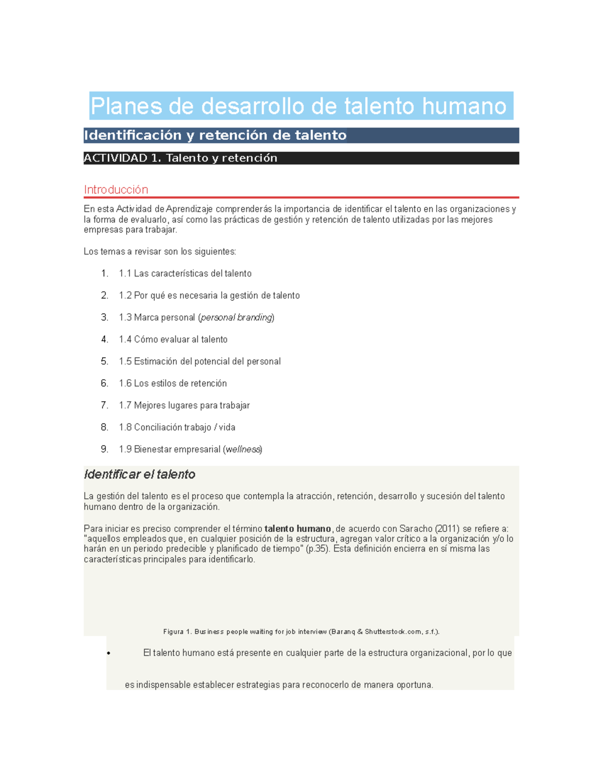 Planes de desarrollo de talento humano - Planes de desarrollo de ...