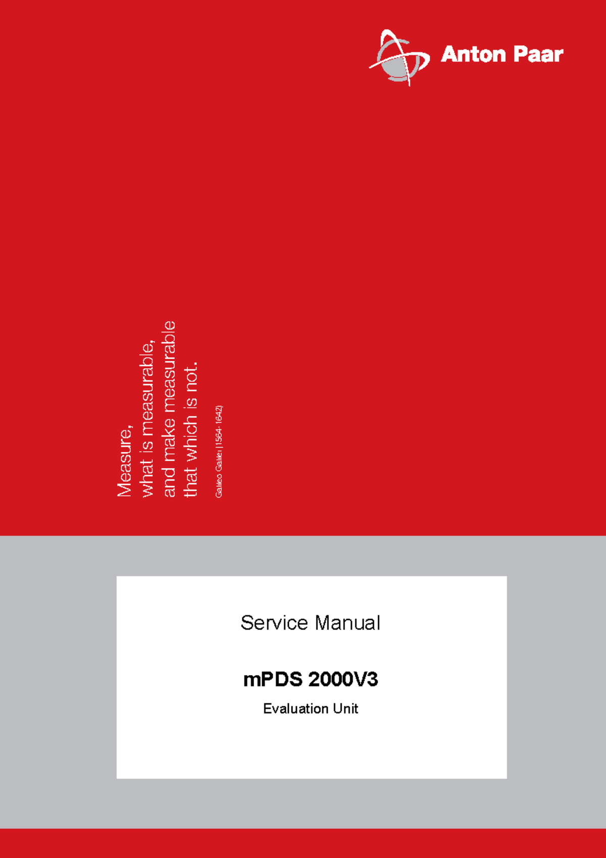 Service Manual A90IB29C: mPDS Evaluation Unit Overview and Maintenance ...