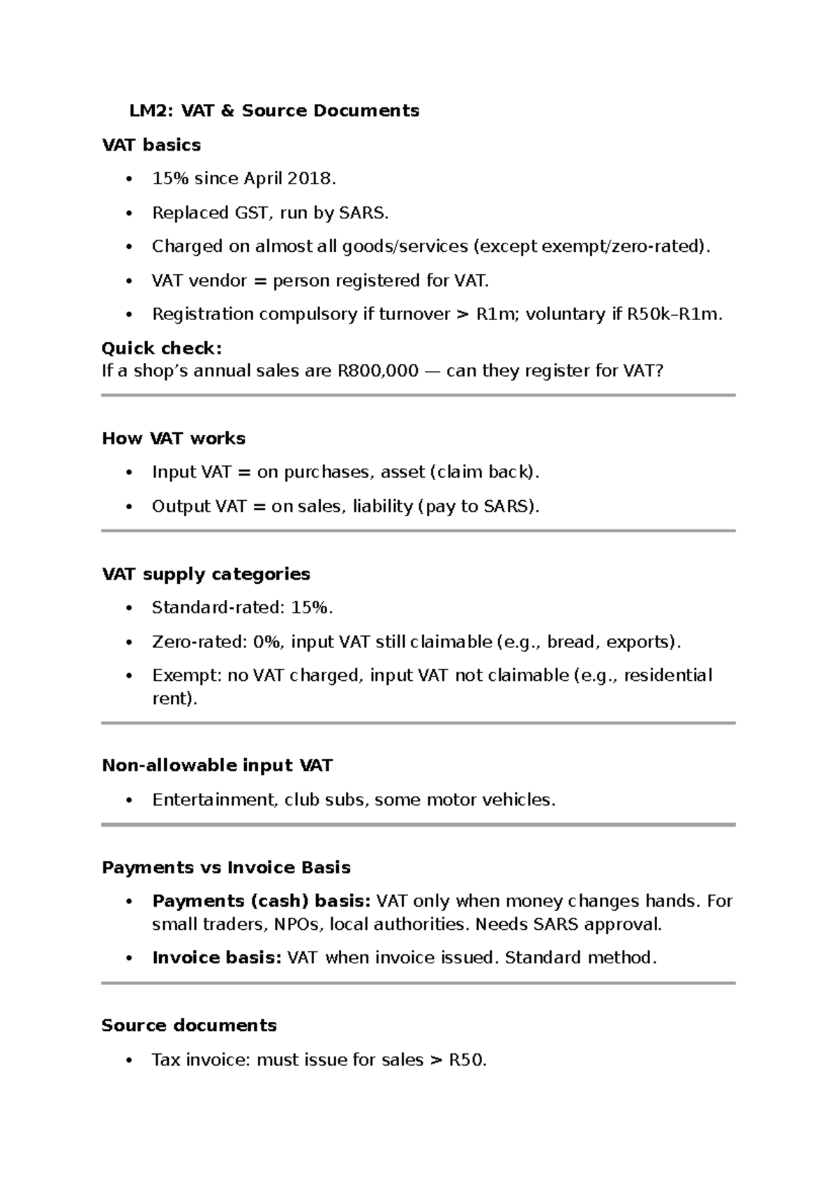 BKTB LM2: VAT Basics & Source Docs Overview Since April 2018 - Studocu