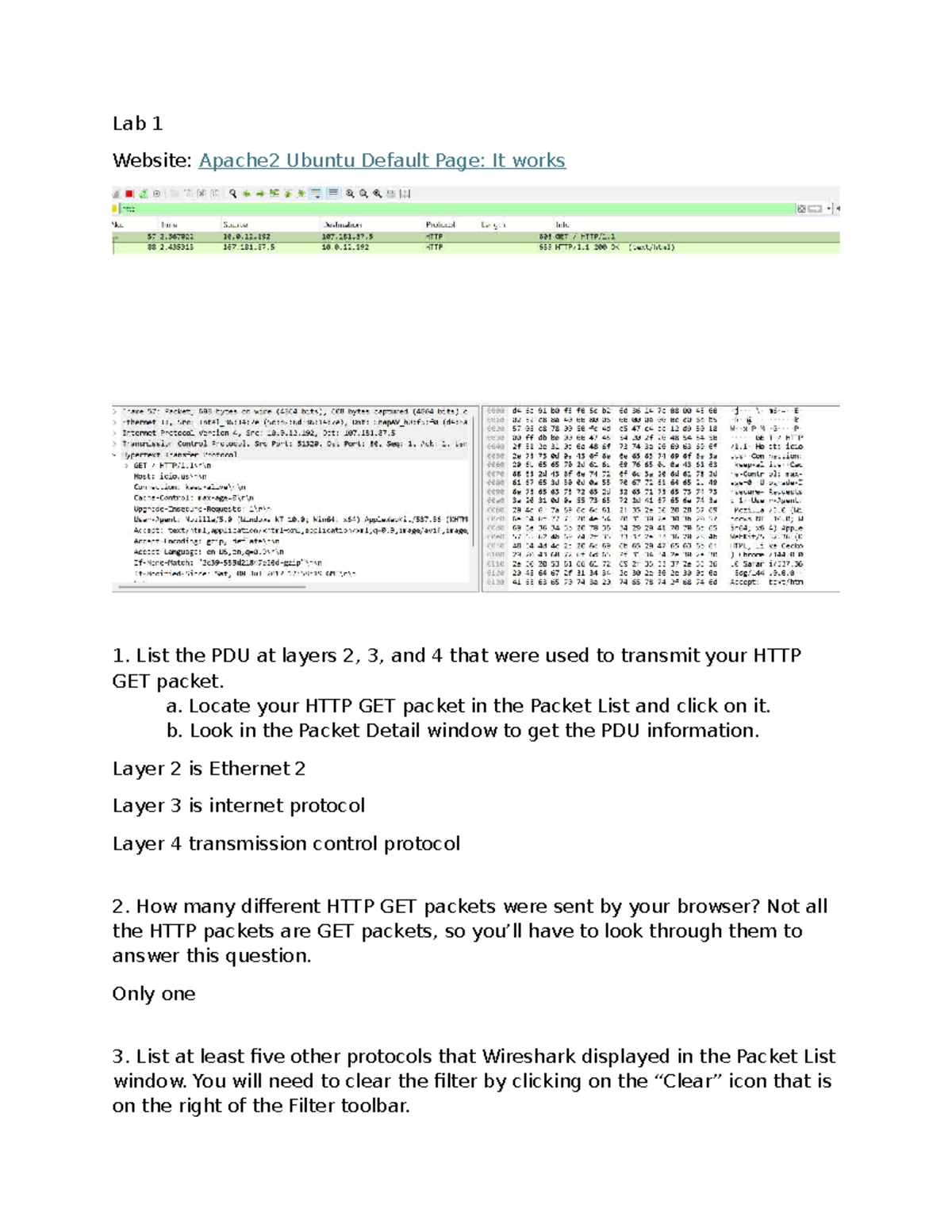 Labs 1, 3, 4 Review: Completed Work & Summaries on Networking Concepts ...
