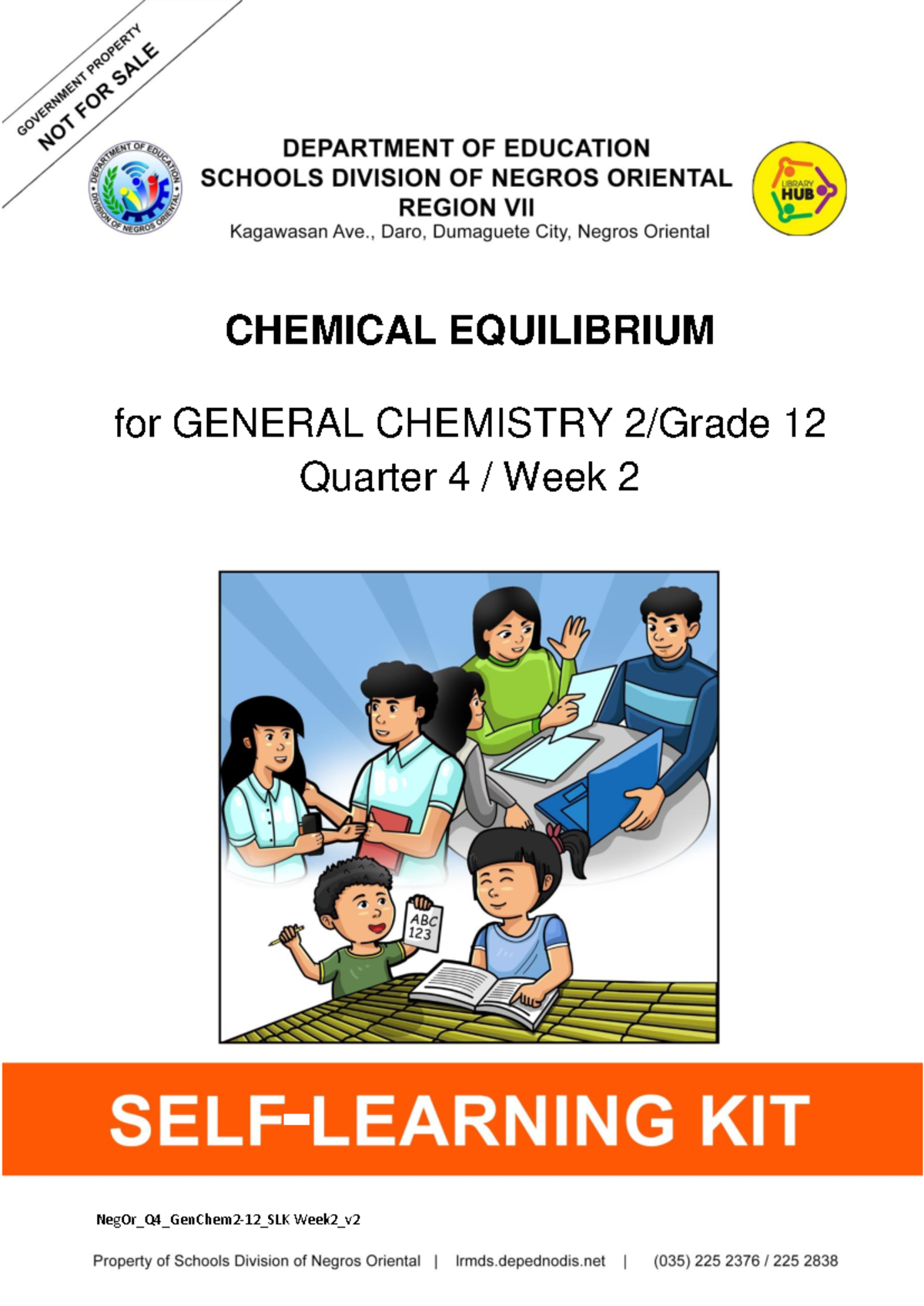 Gen Chem 2 - Q4 - Week 2: Understanding Chemical Equilibrium and Kc - Document Preview