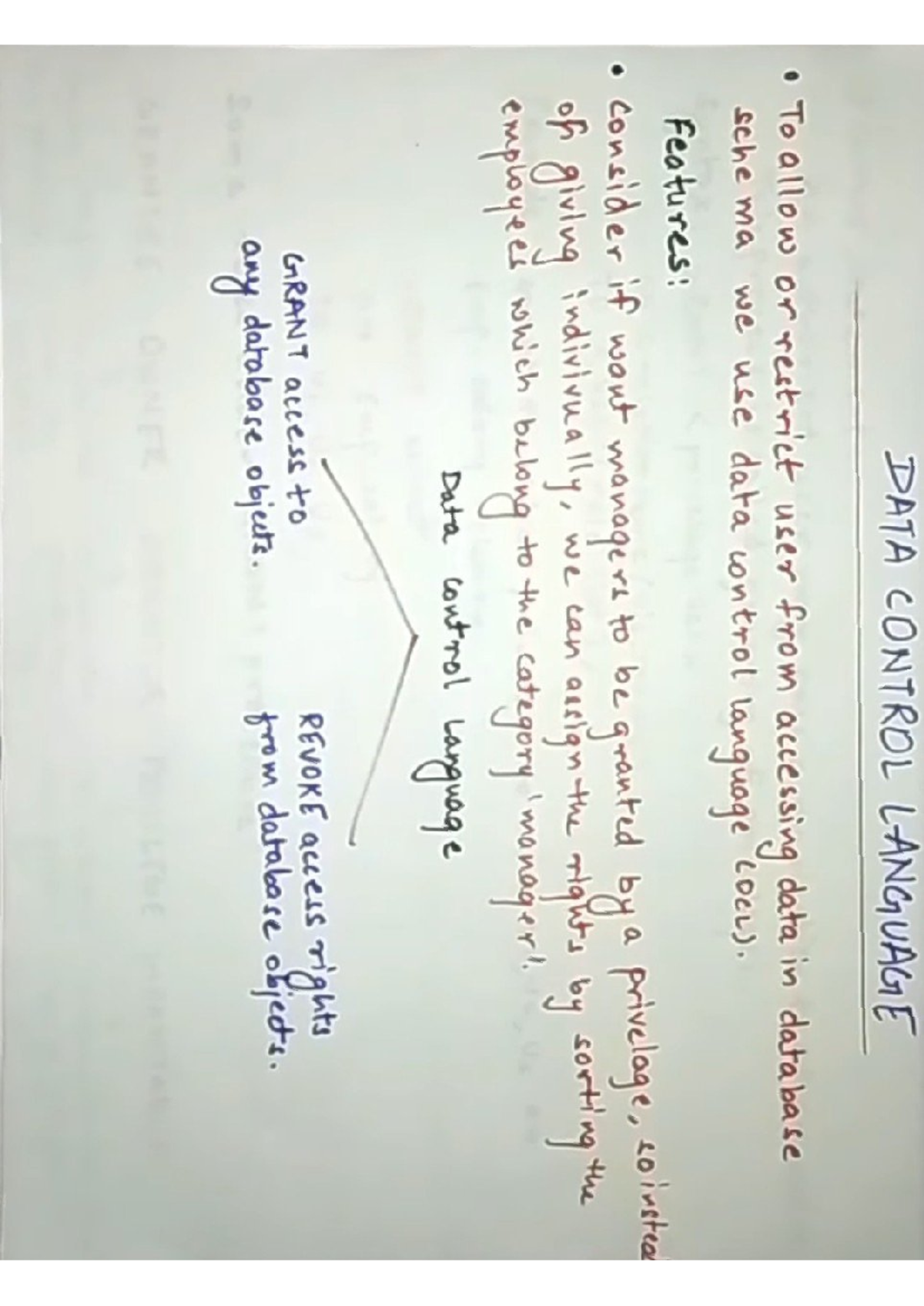 Dcl commands in sql - Unit - DATA CONTROL LANGUAGE To allow or restrict ...