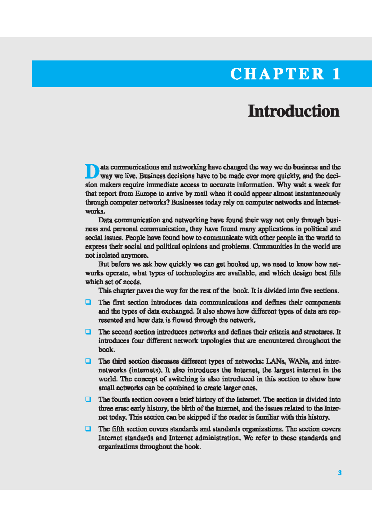 M1 Chapter 1: Introduction to Data Communications & Networking - Studocu