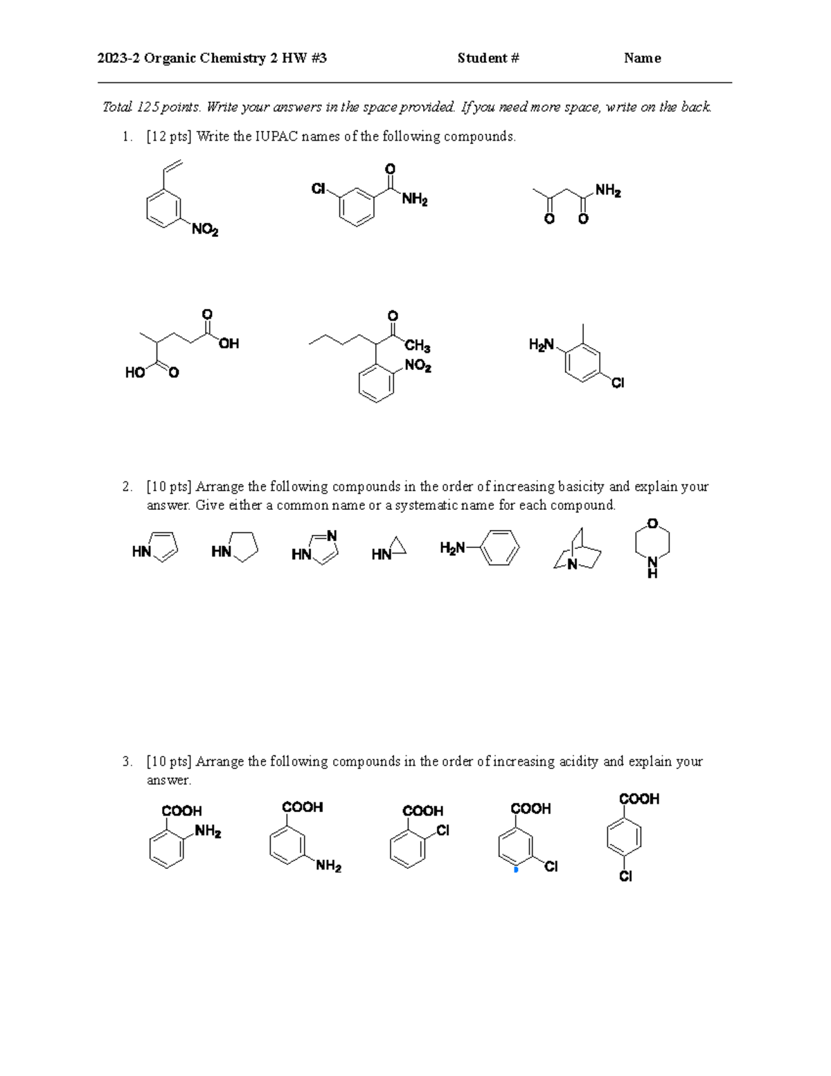 OC2-2022 Final Exam - Organic Chemistry Problem Set Solutions - Studocu