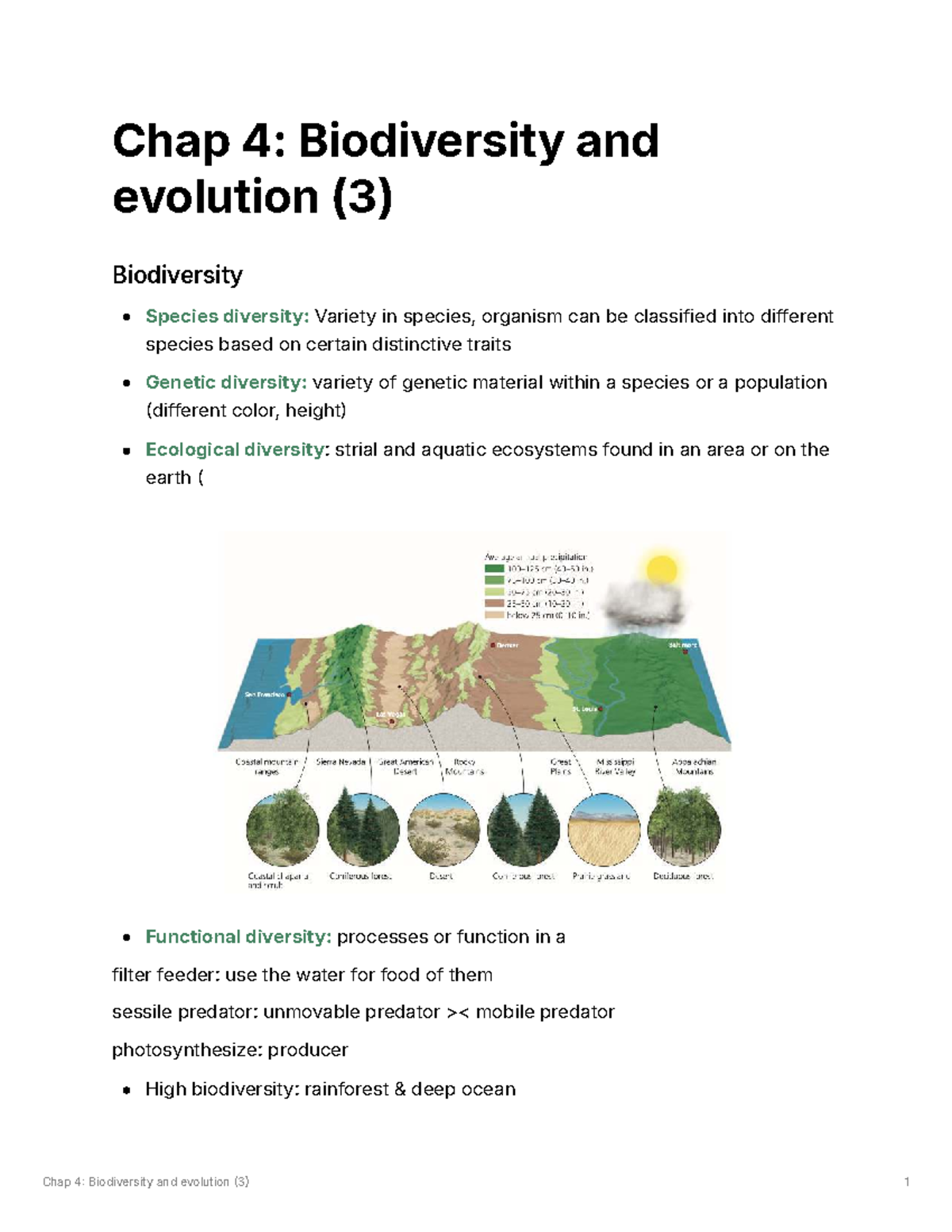 Chap 4: Biodiversity and Evolution (3) - Key Concepts and Insights ...