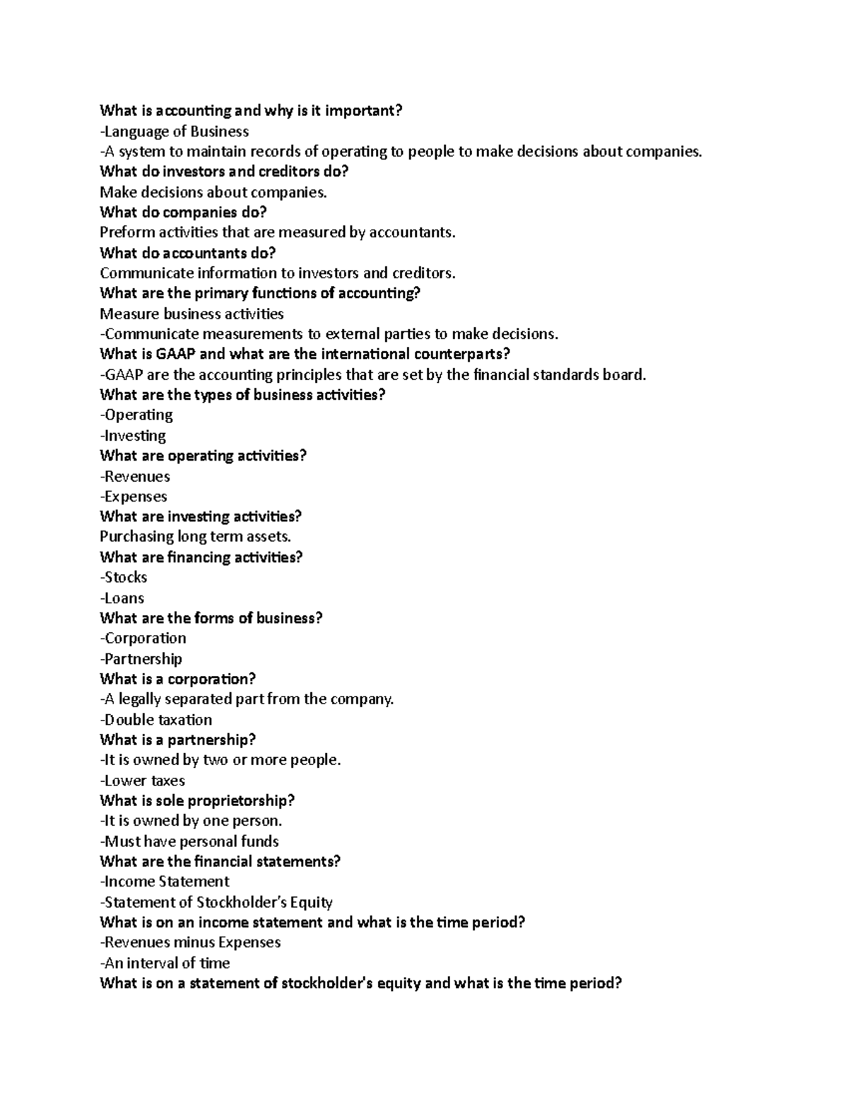 Accounting 1 - Lecture notes 1 - What is accounting and why is it ...