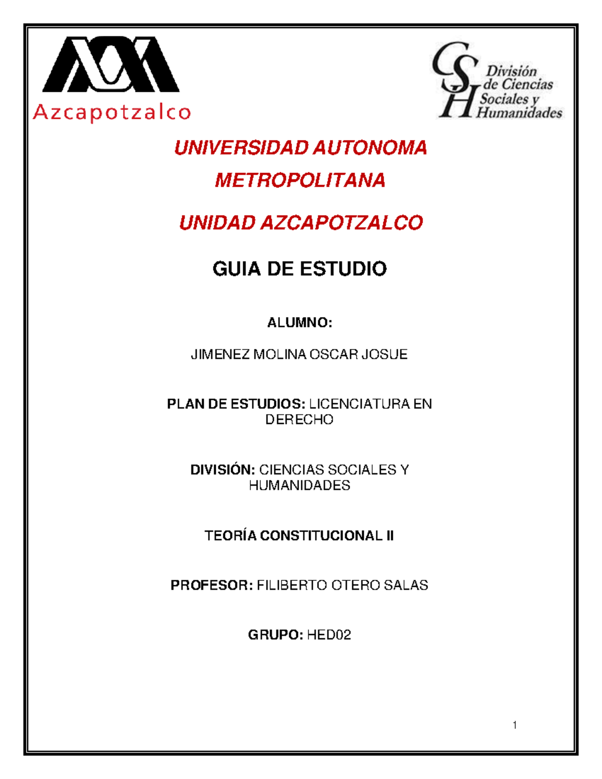 GUÍA DE ESTUDIO: TEORÍA CONSTITUCIONAL II - LIC. EN DERECHO - Studocu