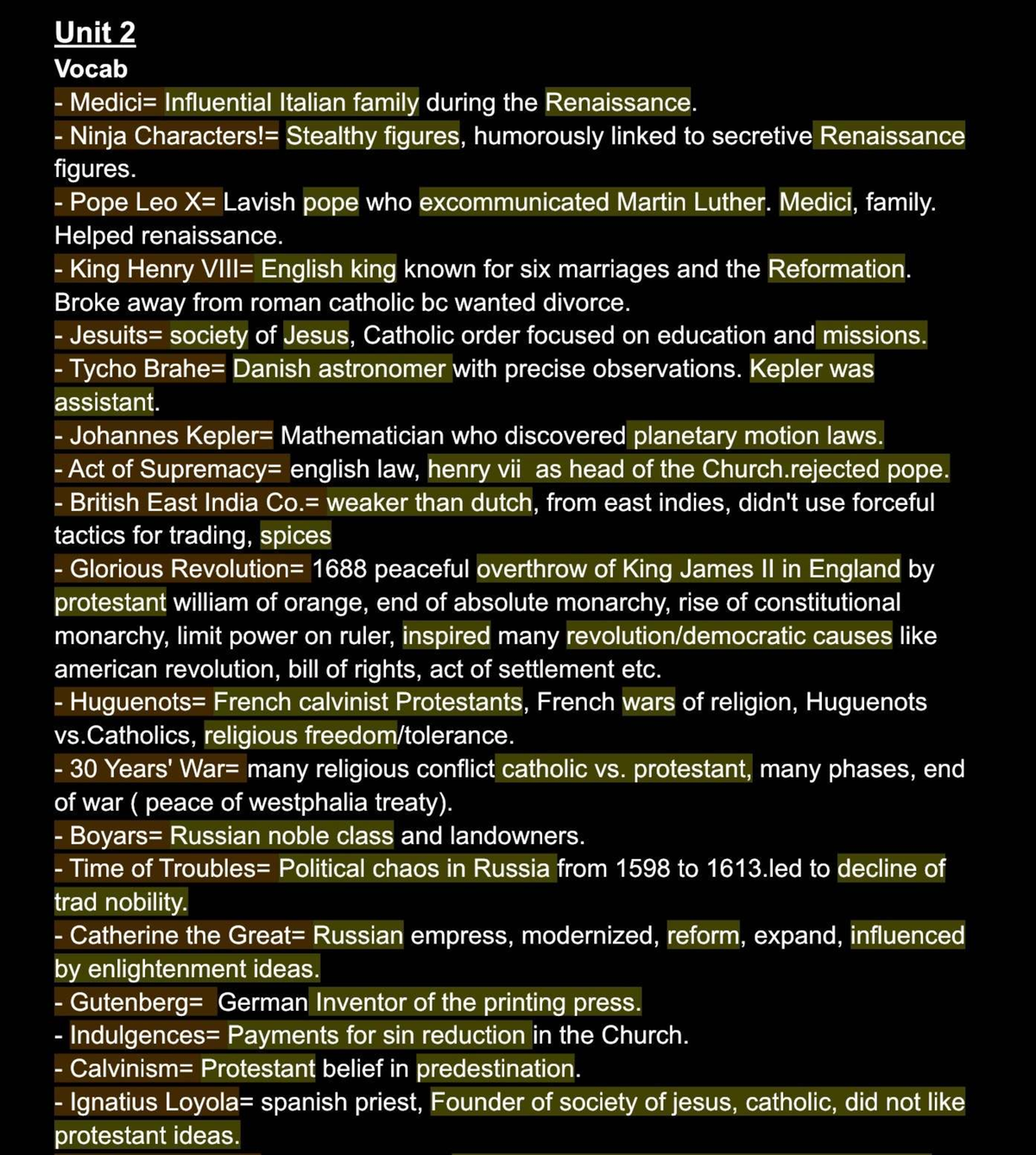 AP World Unit 2 Review: Key Figures & Events of the Renaissance - Studocu
