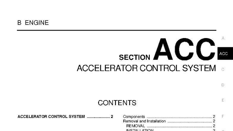 ACC 18005: Accelerator Control System B Engine Section Guide - Studocu