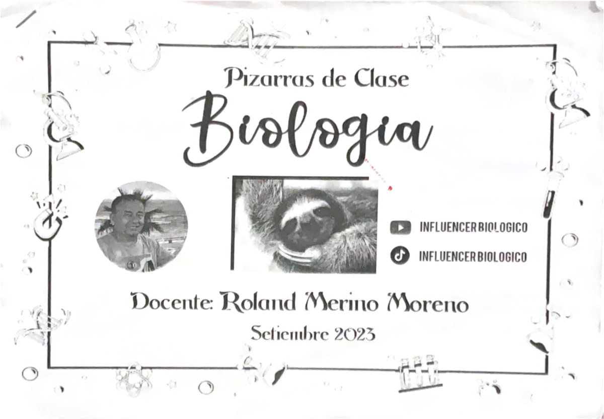 Resumen de Biología INFLUENCERBIOLOGICO con Roland Merino - Septiembre 2023 - Document Preview