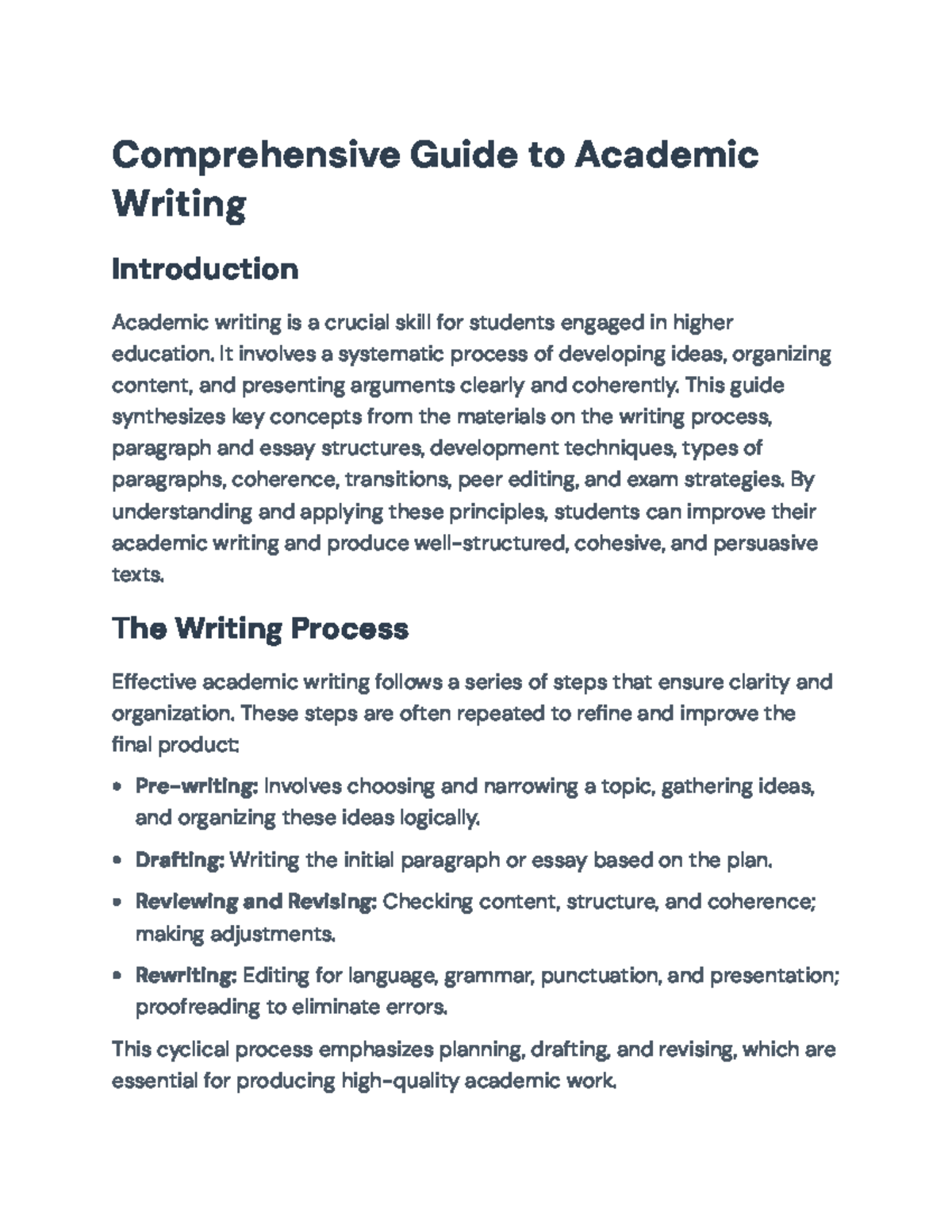 Comprehensive Guide to Academic Writing Techniques (ENG 101) - Studocu