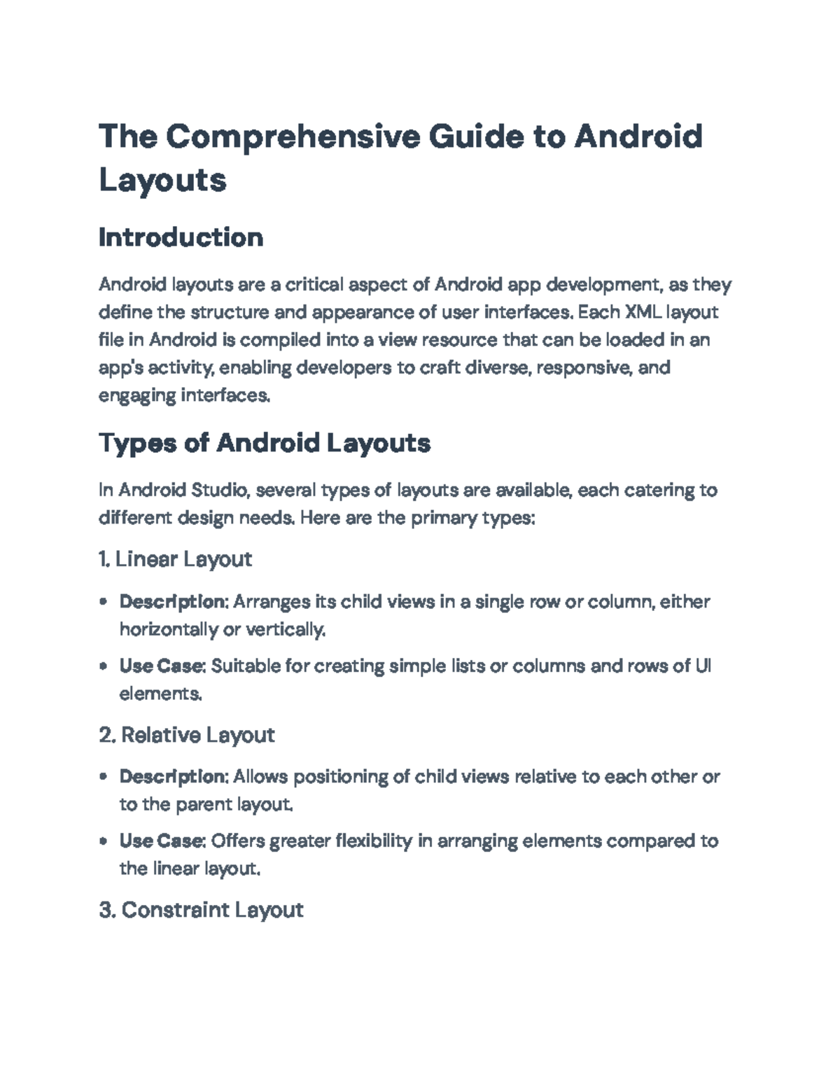 Android Layouts: Comprehensive Guide and In-Depth Analysis - The ...