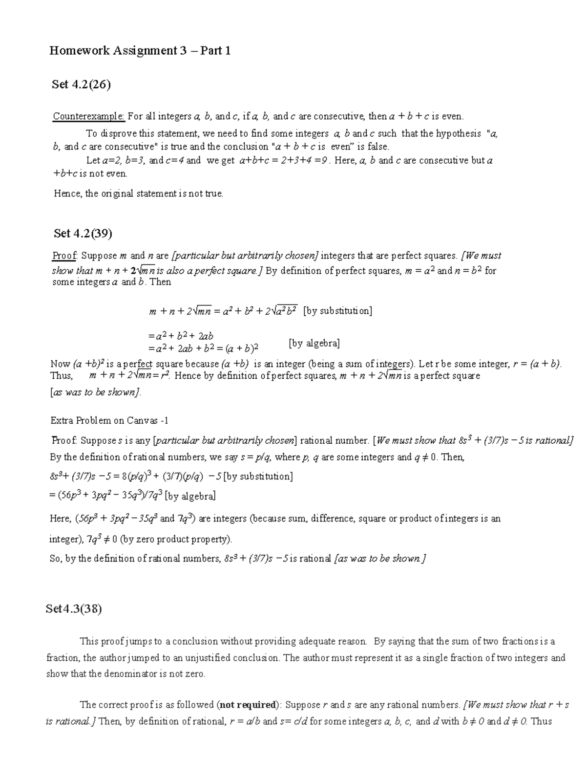 HW3 Part1 Solution Key W23 - Homework Assignment 3 – Part 1 Set 4(26 ...