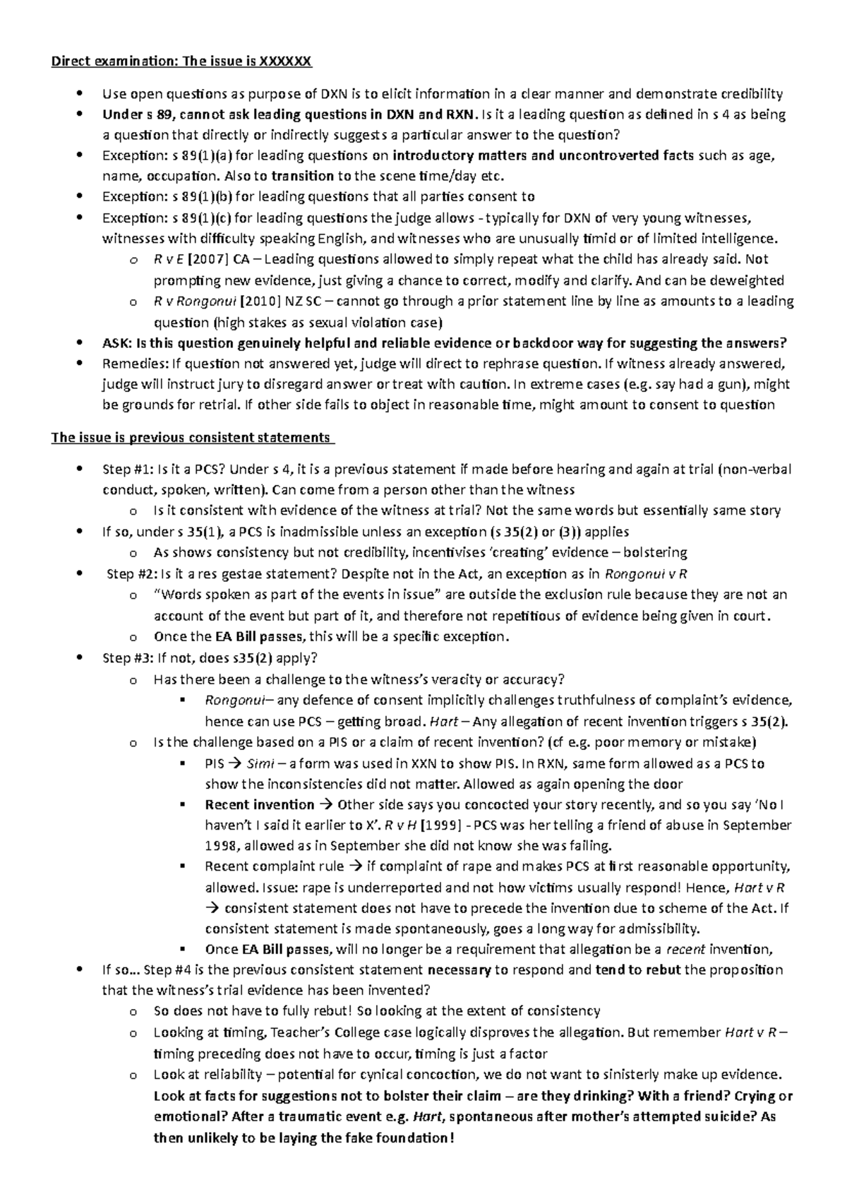 Evidence Lecture 12-14: Direct Examination, PCS, & Hostile Witnesses ...