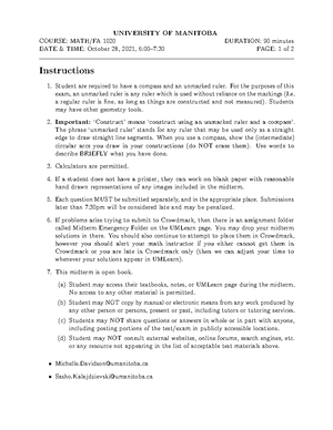 Math definition - Define for the midterm - Common Notation and ...