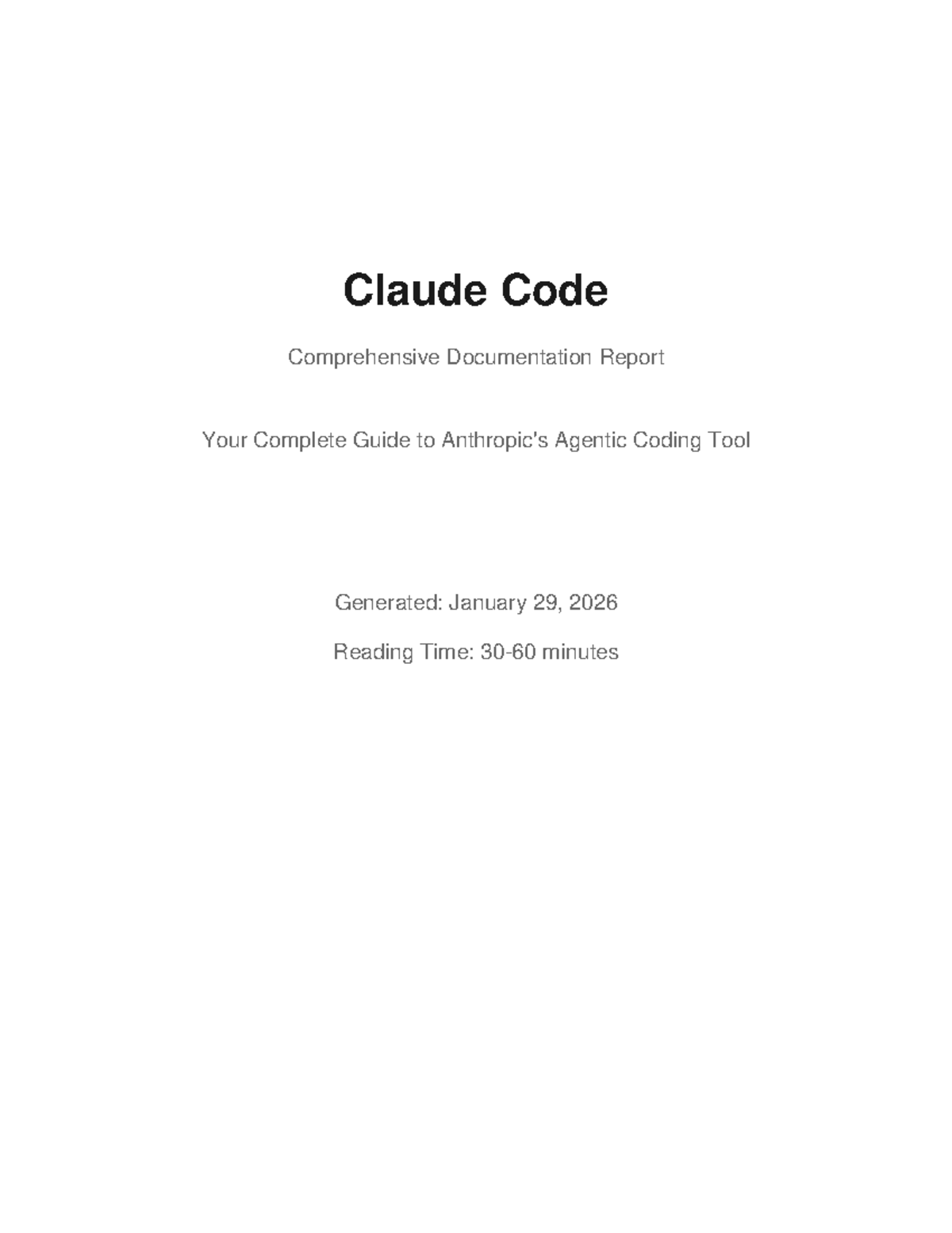Claude Code Comprehensive Documentation Report: Your Guide to Agentic ...