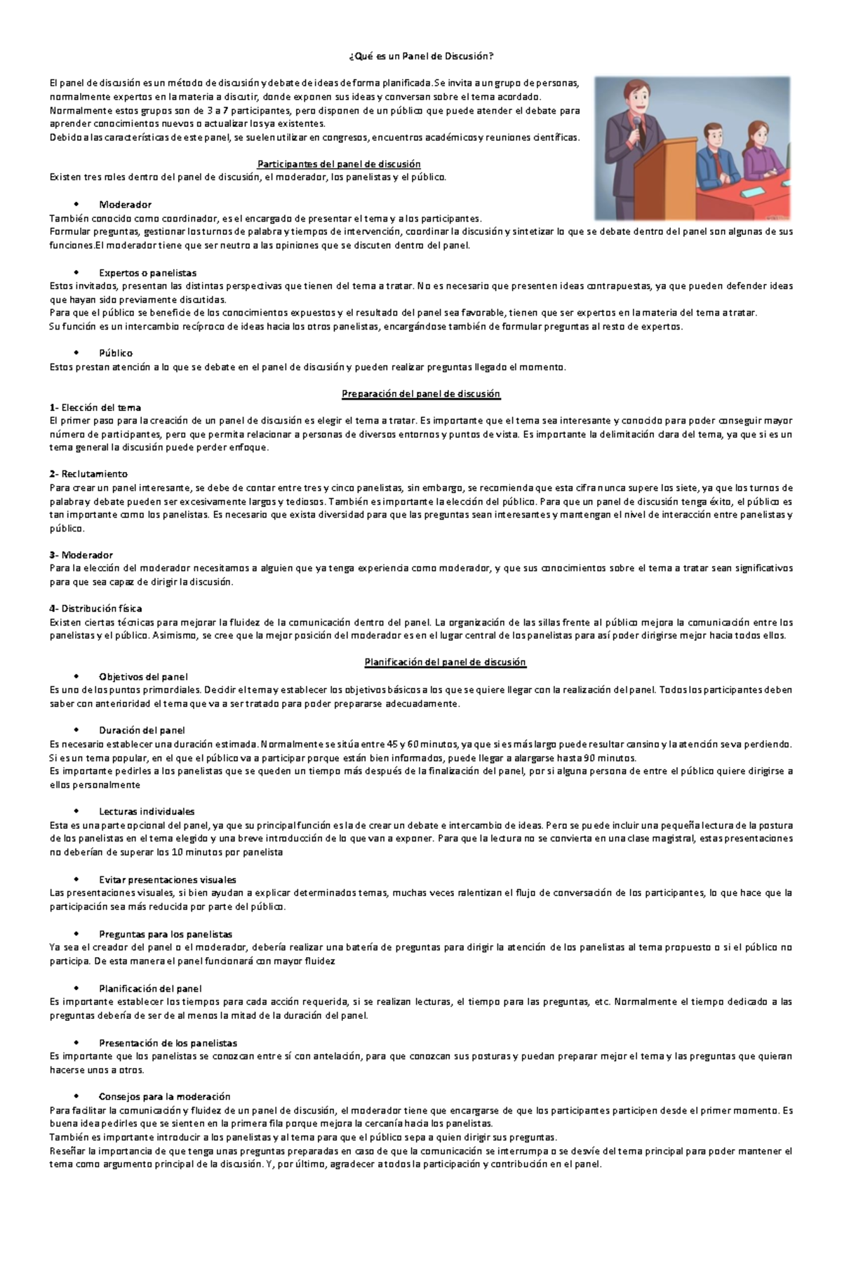 Qué es un Panel de Discusión 1 - ¿Qué es un Panel de Discusión? El ...