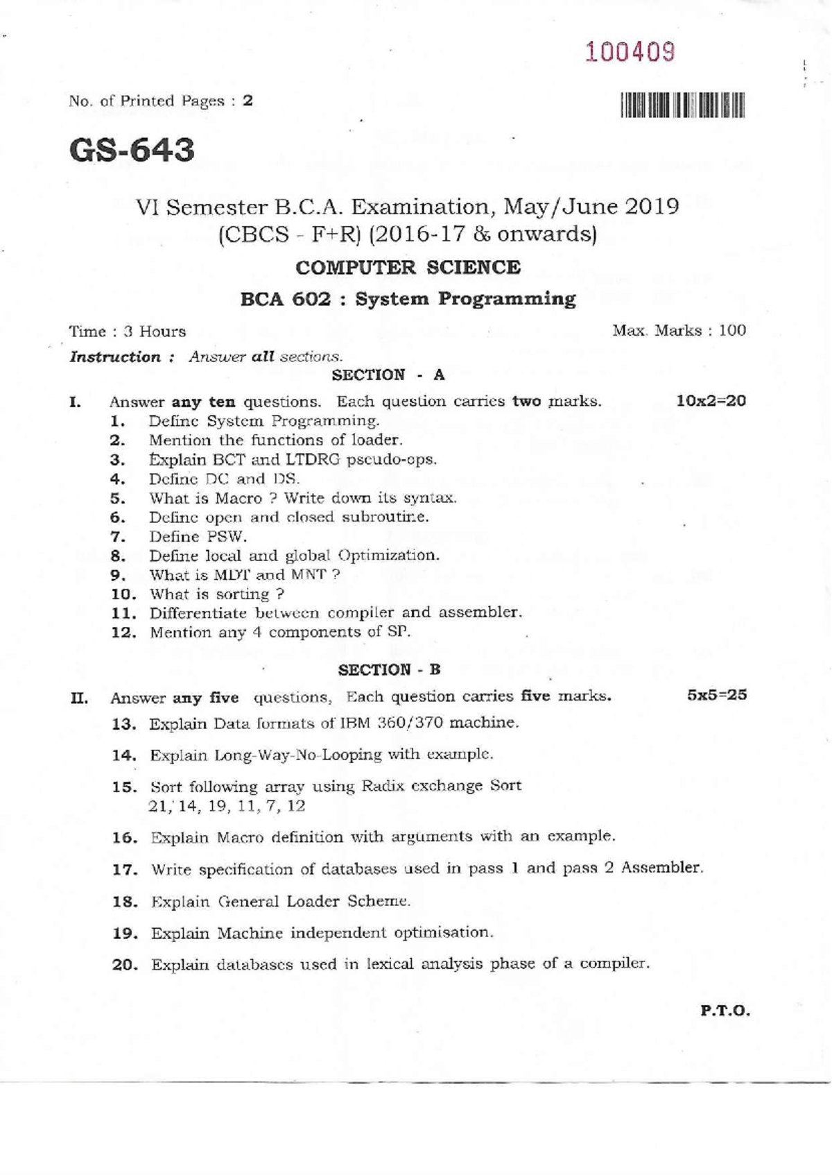 System-Programming 2019 - BCA - Studocu