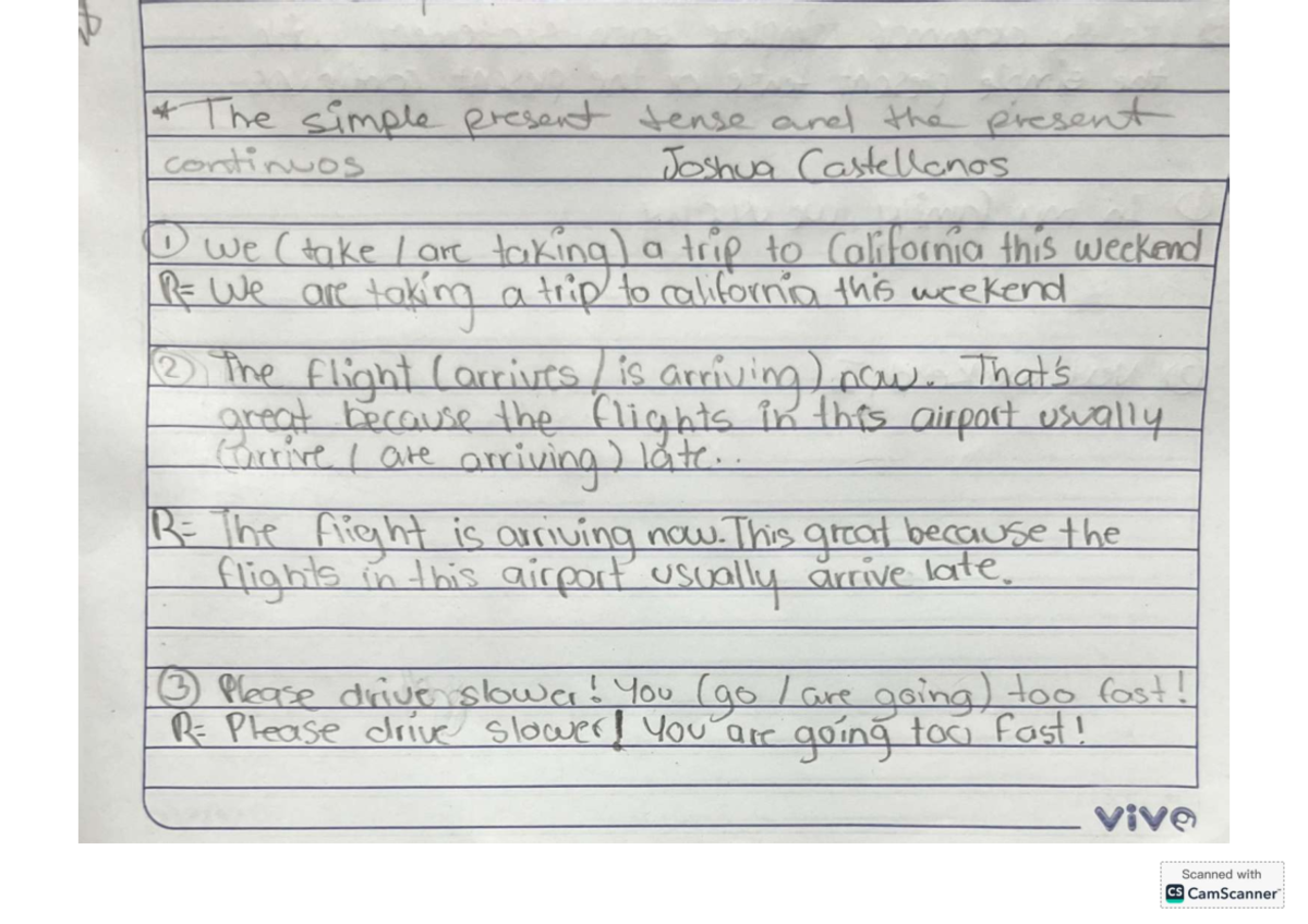 ENG 101: Simple Present vs. Present Continuous Tense Notes - Studocu