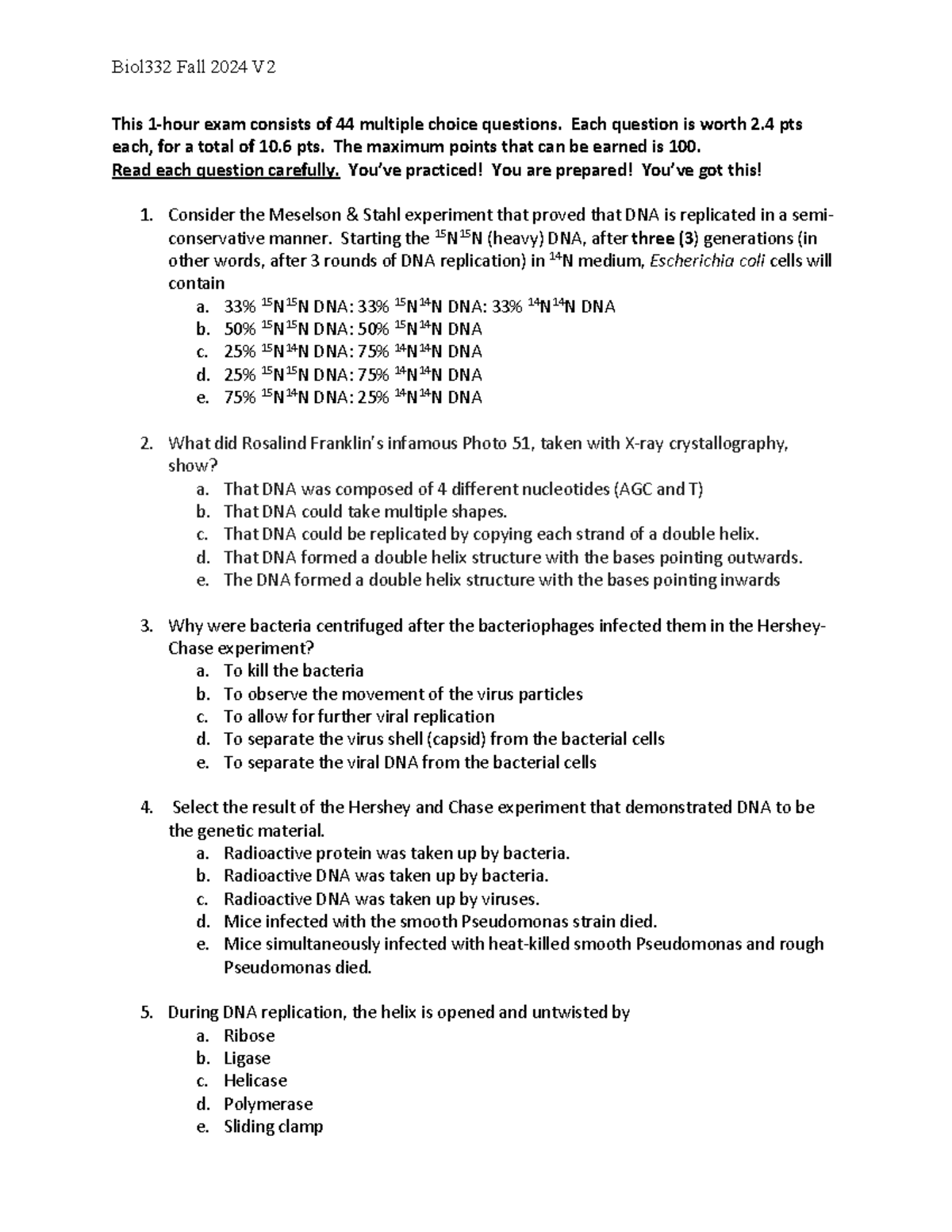 Exam 3 Review - Genetics & Molecular Biology Concepts - Studocu