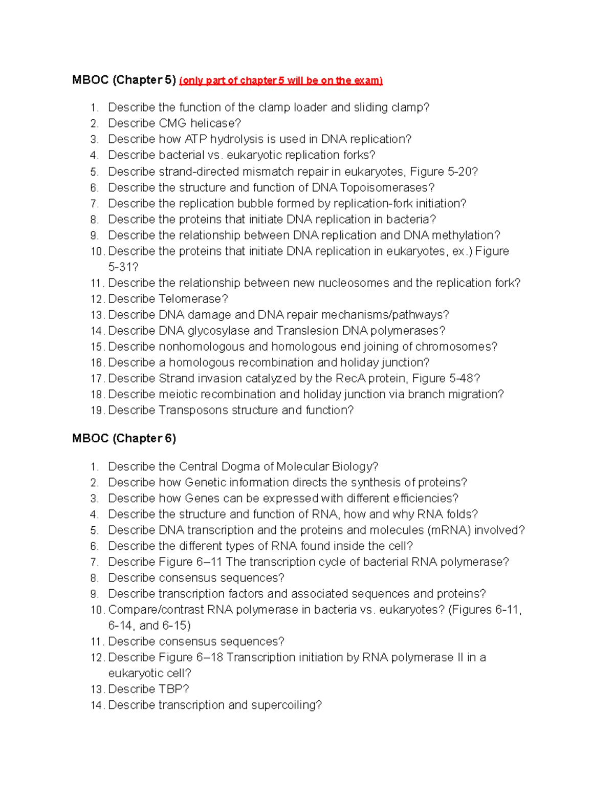 MBOC Exam 2 Study Guide: Key Concepts from Chapters 5, 6, and 7 - MBOC ...