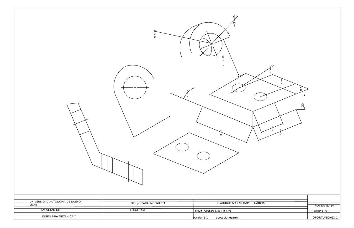 Planoa 6 - plano - Dibujo Industril - UNIVERSIDAD AUTONOMA DE NUEVO ...