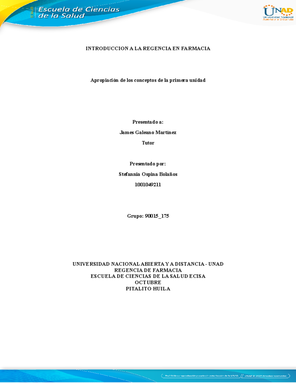 Ciclo 1 - INTRODUCCION A LA REGENCIA EN FARMACIA - INTRODUCCION A LA ...
