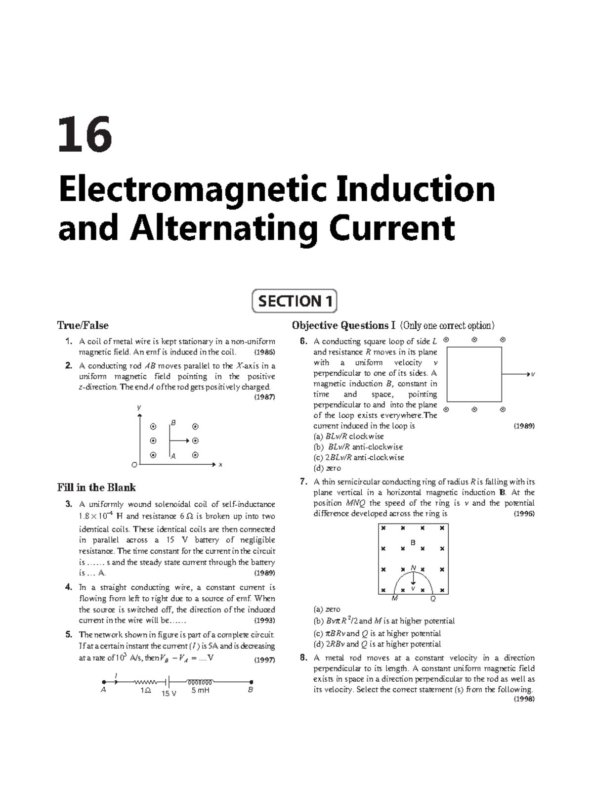 Electromagnetic Induction & AC: Exam Notes for PHYS 202 Fin. Exam - Studocu