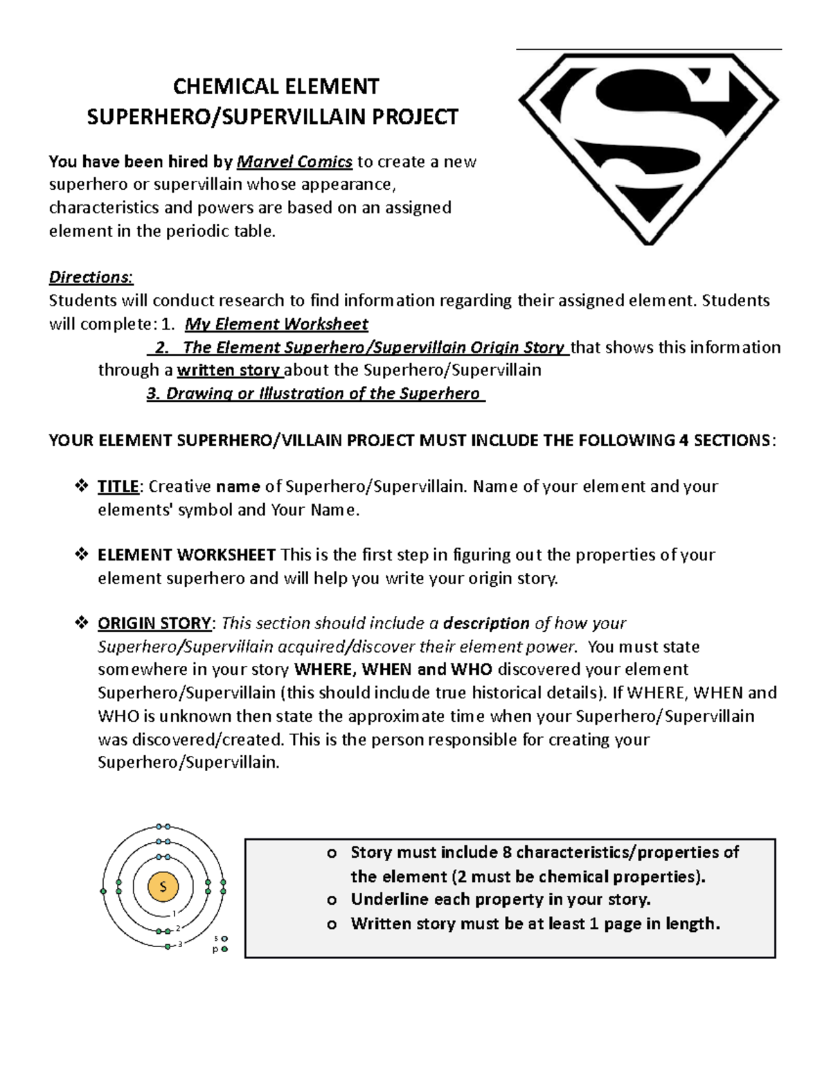 Element superhero-villain project 2019 - CHEMICAL ELEMENT SUPERHERO ...