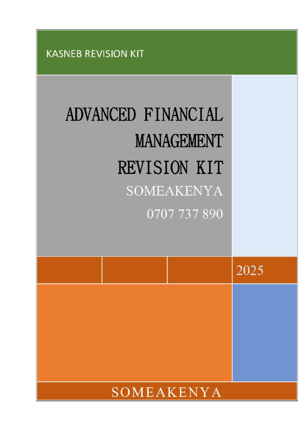 AFM Revision Kit - Advanced Financial Management Dec 2024 Overview ...