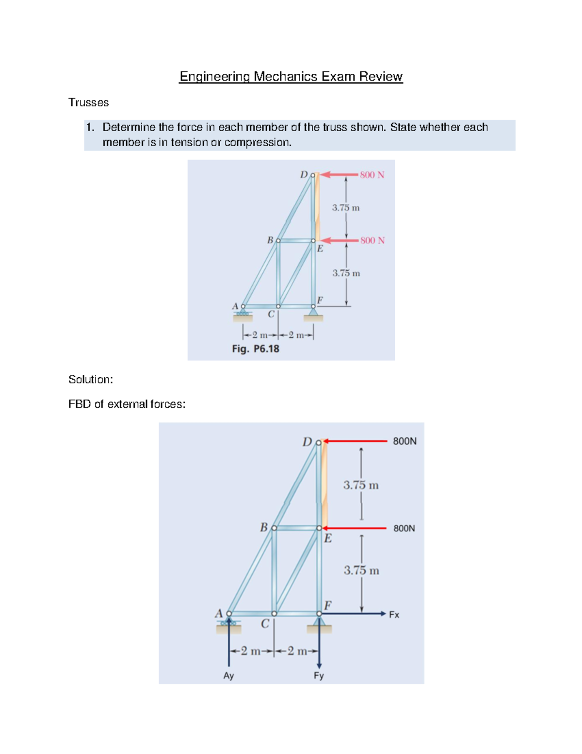ENGR 202 Final Exam Review Solutions for Mechanics of Materials - Studocu