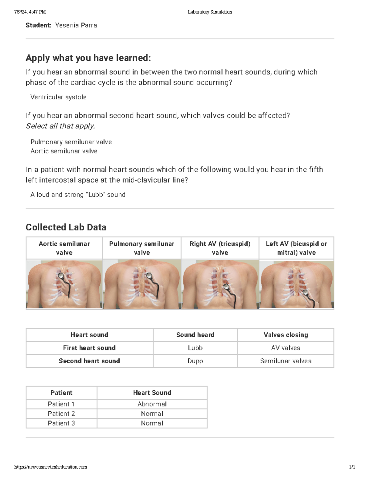 Week 10 Lab: Heart Auscultation and Abnormal Sounds Analysis - Studocu