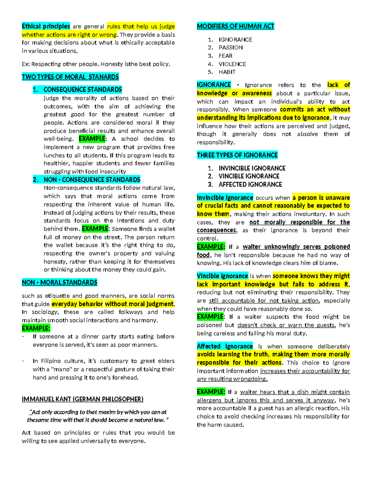 Ethics Prelim - Understanding Moral Principles and Human Action - Studocu