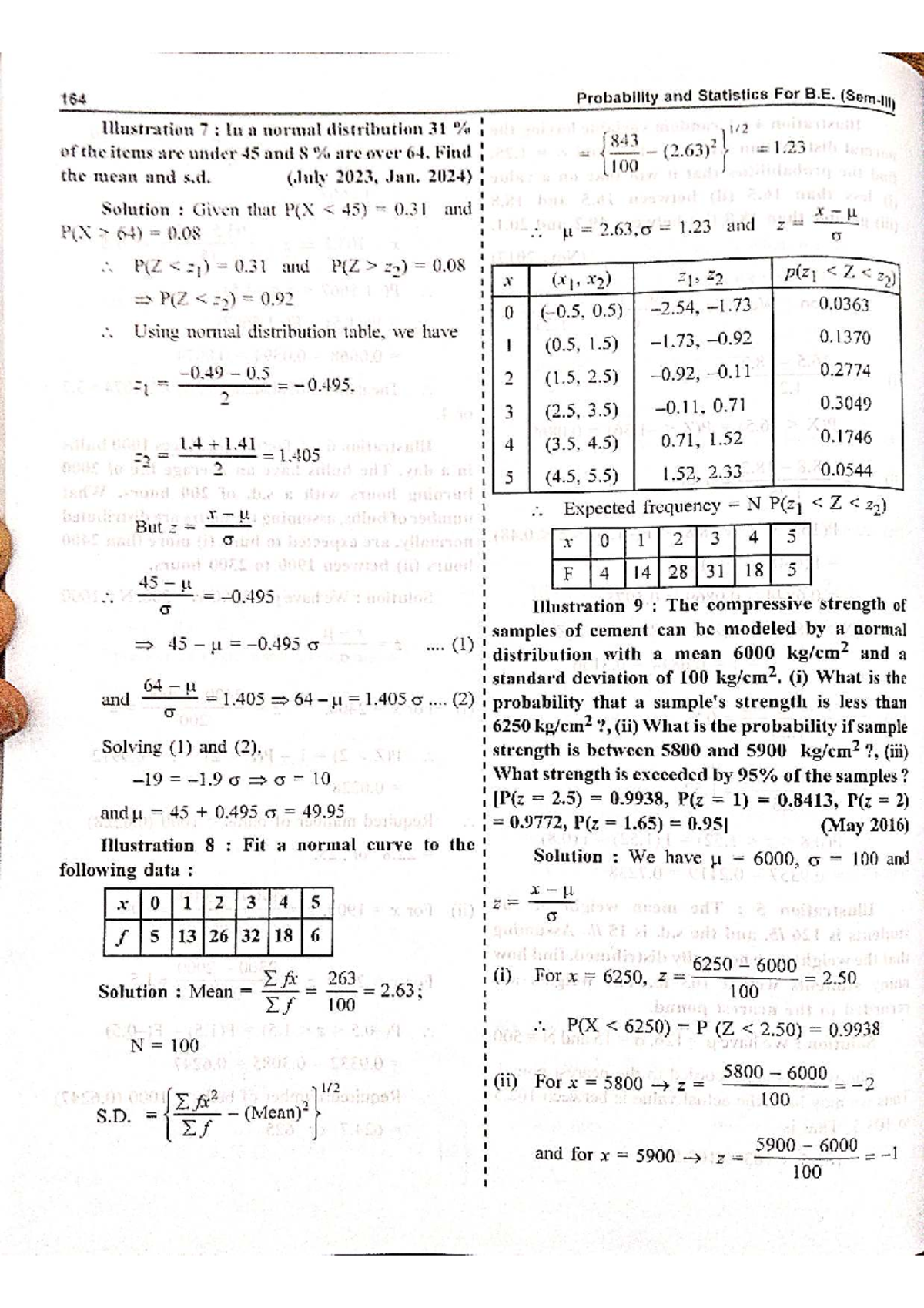 164 Probability and Statistics for B.E. - Normal Distribution ...